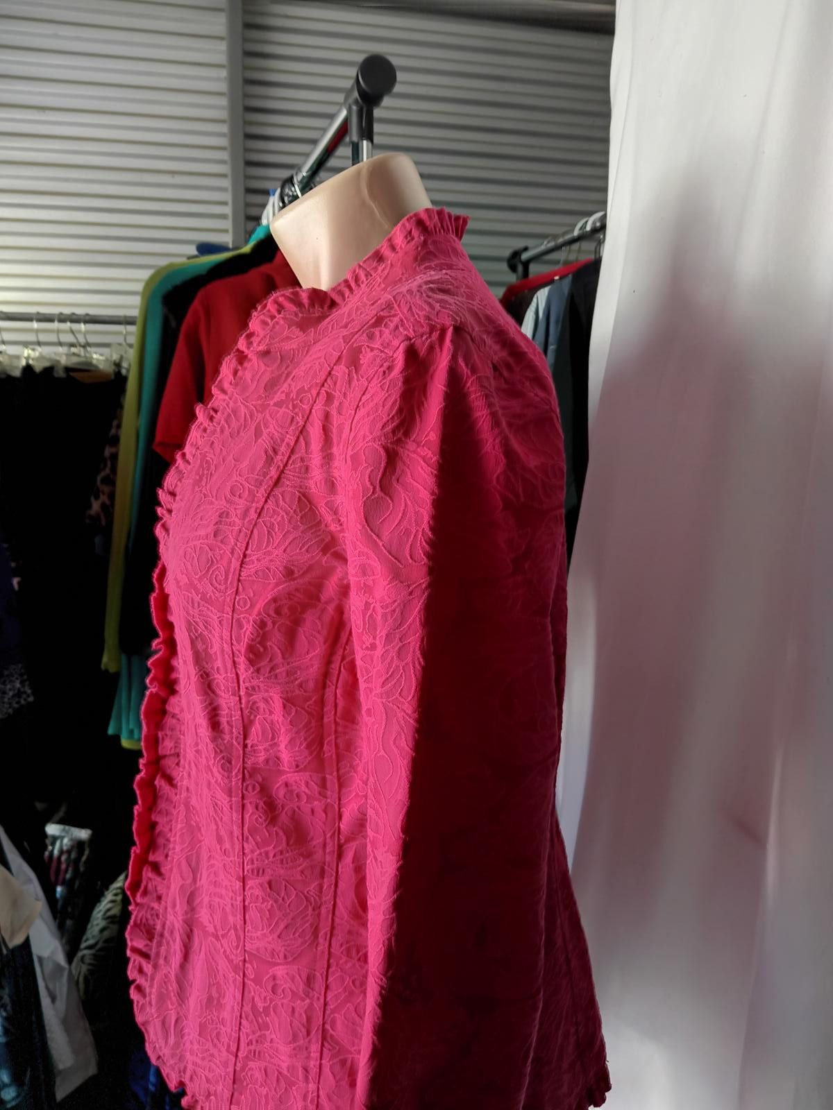 Designer Chico's Additions Women's Pink Embroidered Jacket Size S / US 4 / IT 40 - 2 Thumbnail