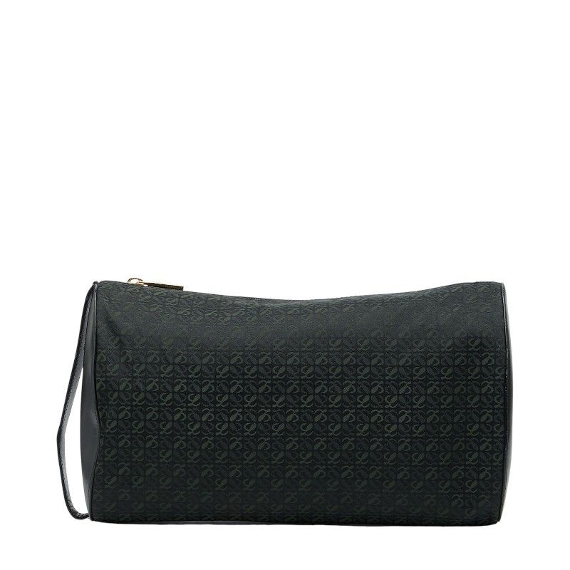 Loewe Loewe Anagram Canvas Leather Clutch Bag Textile Clutch Bag Duty Free For Usa in Black, Women's
