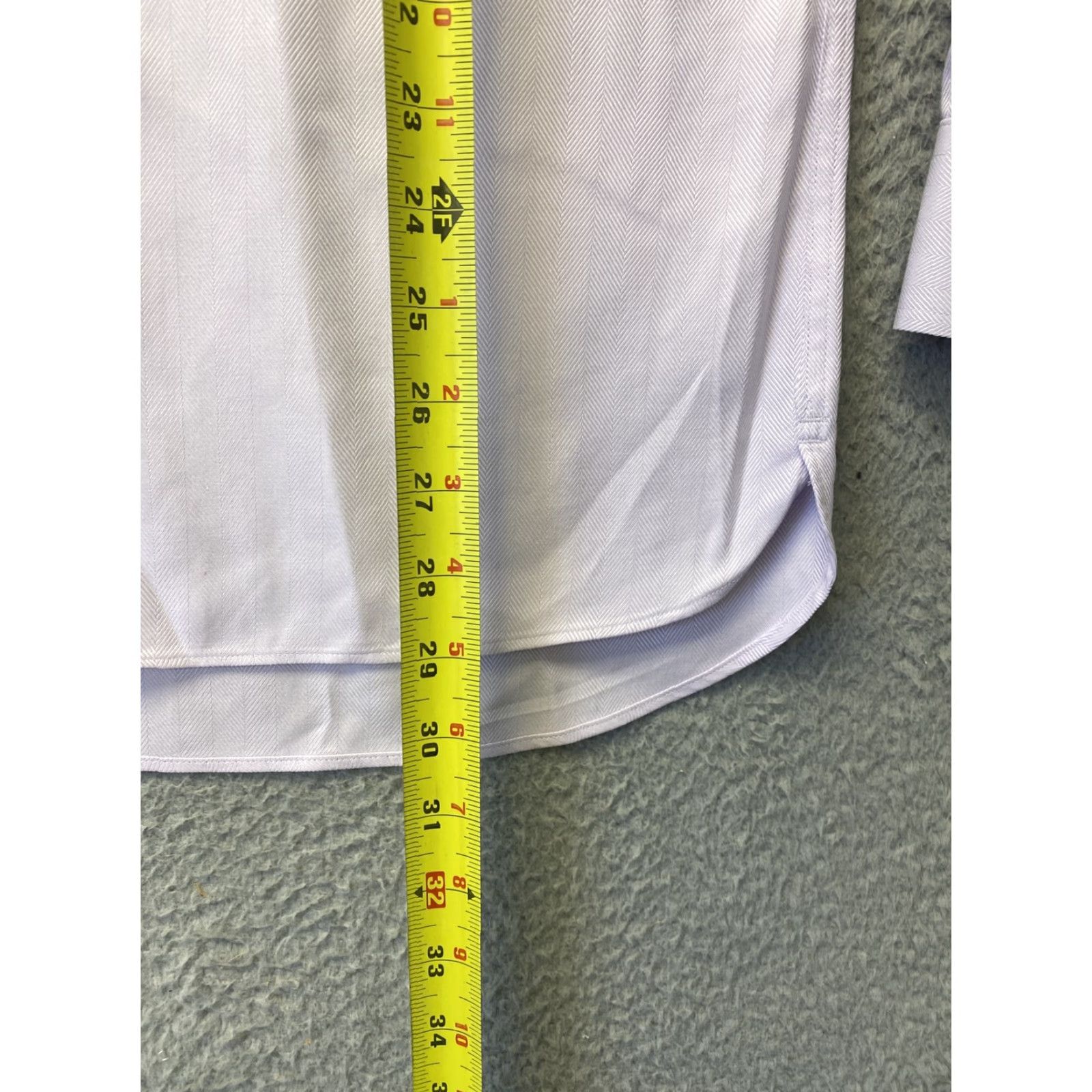 Jos. A. Bank Jos. A. Bank Men's Dress Shirt Long Sleeve Cotton 16 Lavender Solid Business Formal Wedding Size 42R - 7 Thumbnail