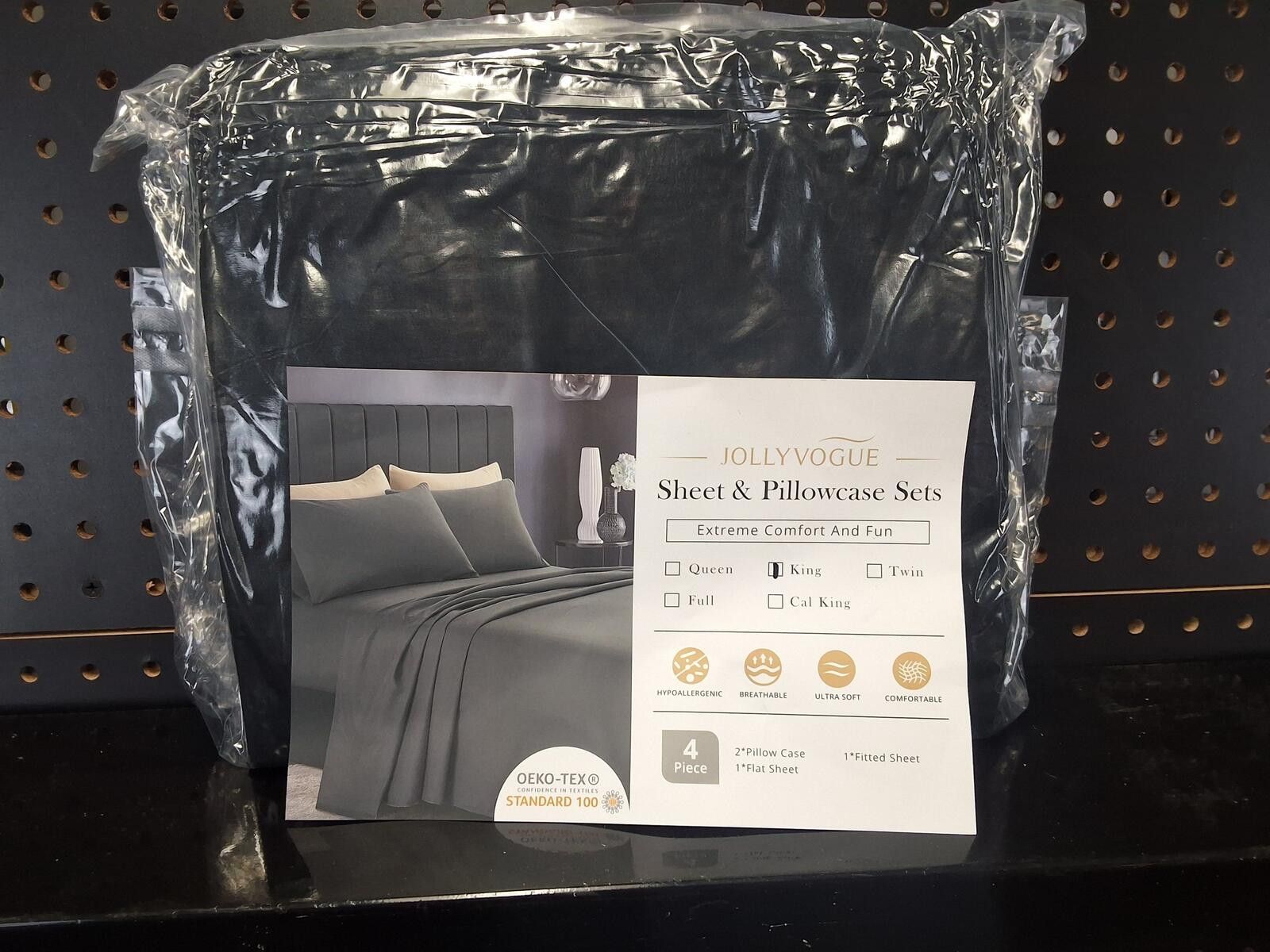Other JollyVogue Queen Sheet & Pillowcase Set - Soft & Breathable Size ONE SIZE - 1 Thumbnail