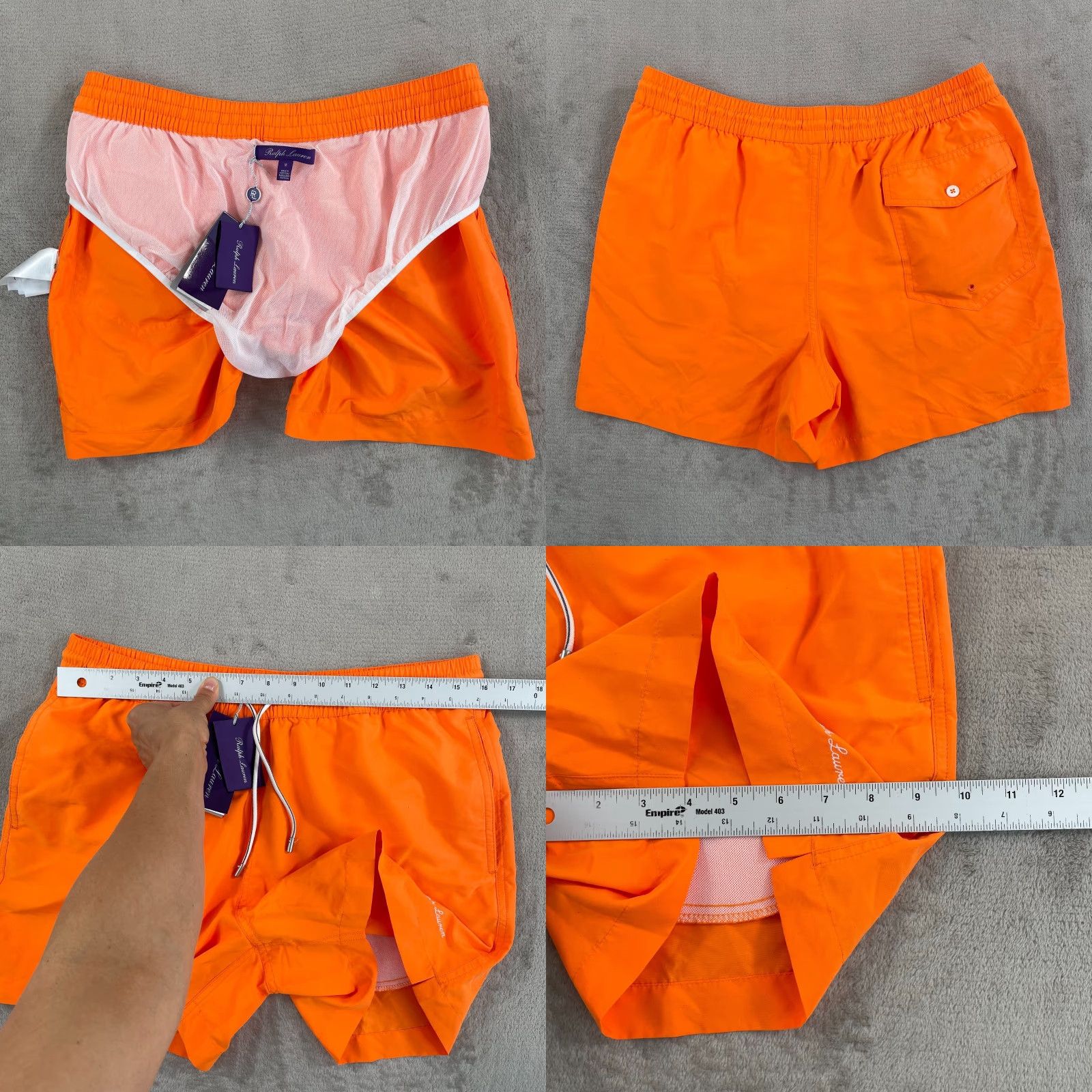 Ralph Lauren Purple Label Polo Ralph Lauren Purple Label Amalfi Swim Trunks Men Medium Orange Pop NWT 95 Size US M / EU 48-50 / 2 - 8 Thumbnail