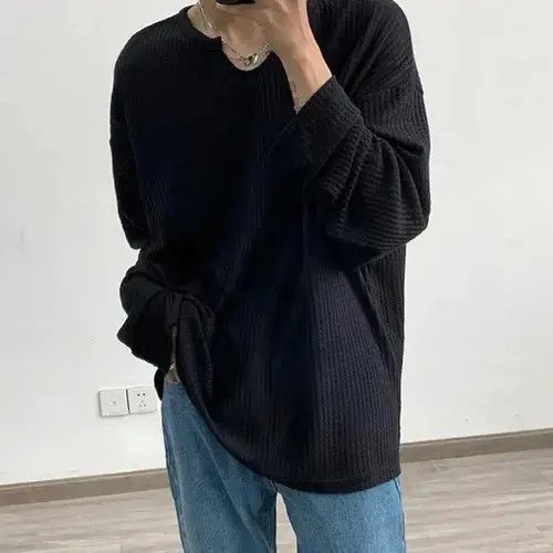 Japanese Brand × Vintage Korean fashion grey U neck long sleeve waffle top Size US M / EU 48-50 / 2 - 4 Thumbnail