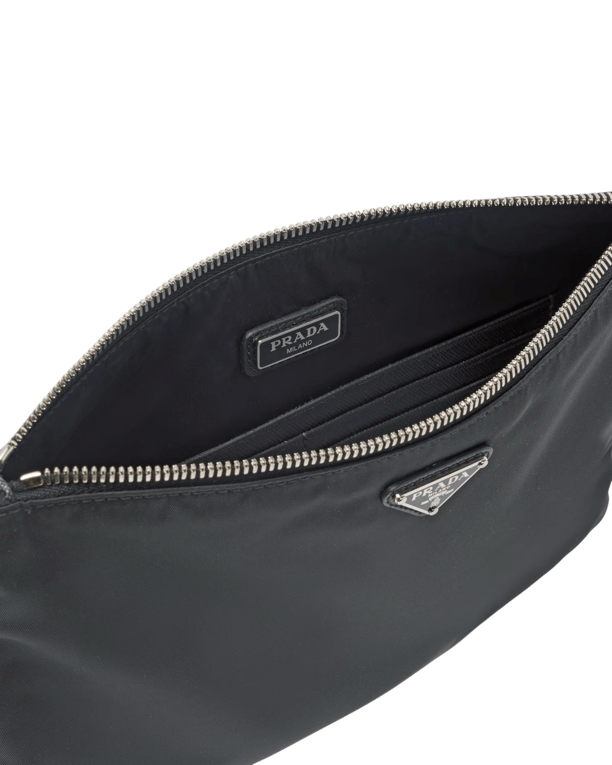 Prada PRADA $895 Black Re-Nylon Saffiano Leather Pouch New Size ONE SIZE - 2 Thumbnail