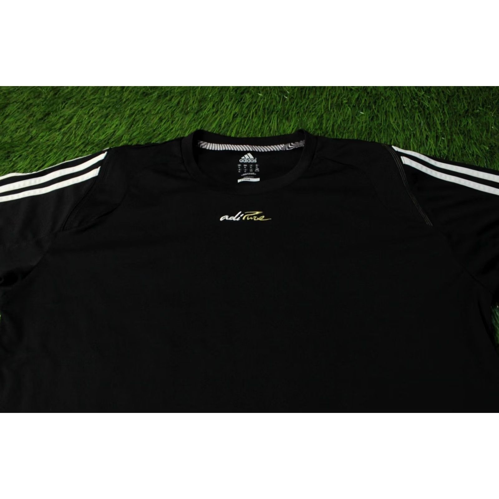 Adidas ADIDAS Adipure Football Shirt XL Mens Black and White 2009 Adidas Performance Football Shirt Jersey Short Sleeve Crew Neck 100% Polyester Size US XL / EU 56 / 4 - 3 Thumbnail