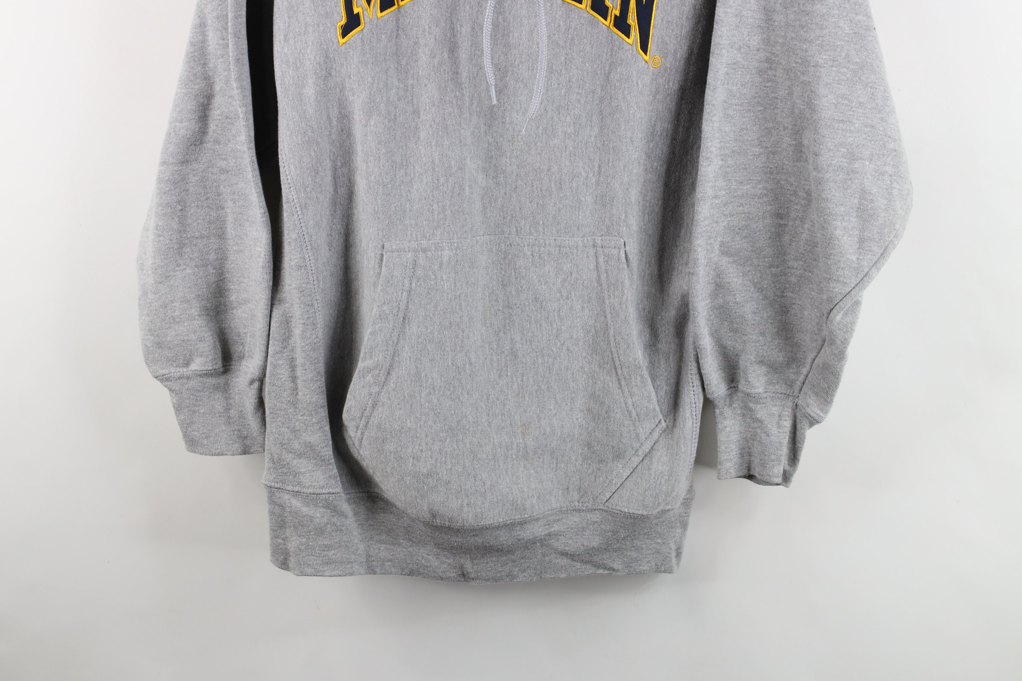 Vintage Vintage 90s University of Michigan Hoodie Heather Gray Size US M / EU 48-50 / 2 - 3 Thumbnail