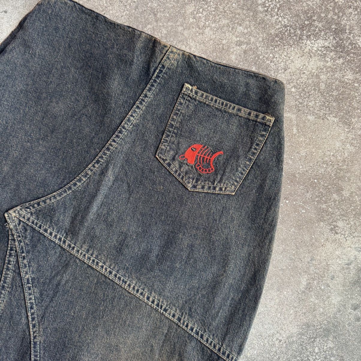 Hysteric Glamour × Japanese Brand × Vintage Amazing Y2K Vintage 2000’s Faded Asymmetric Denim Maxi Skirt Size 27" / US 4 / IT 40 - 12 Thumbnail