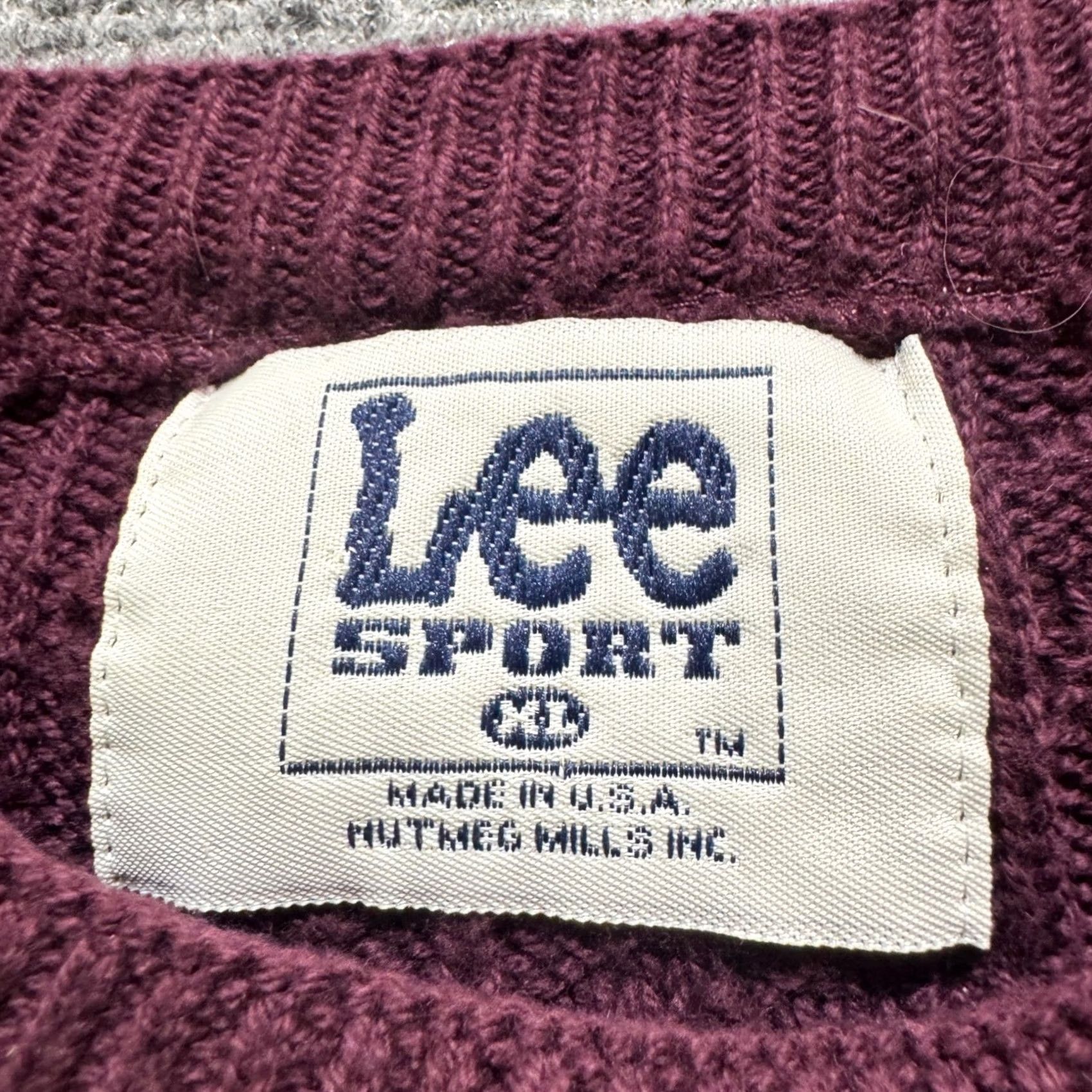 Vintage VINTAGE Lee Sport Sweater Mens XL Maroon 90s Y2K Made In USA Patterned Sweatshirt Regular Big Boy? Size US XL / EU 56 / 4 - 3 Thumbnail