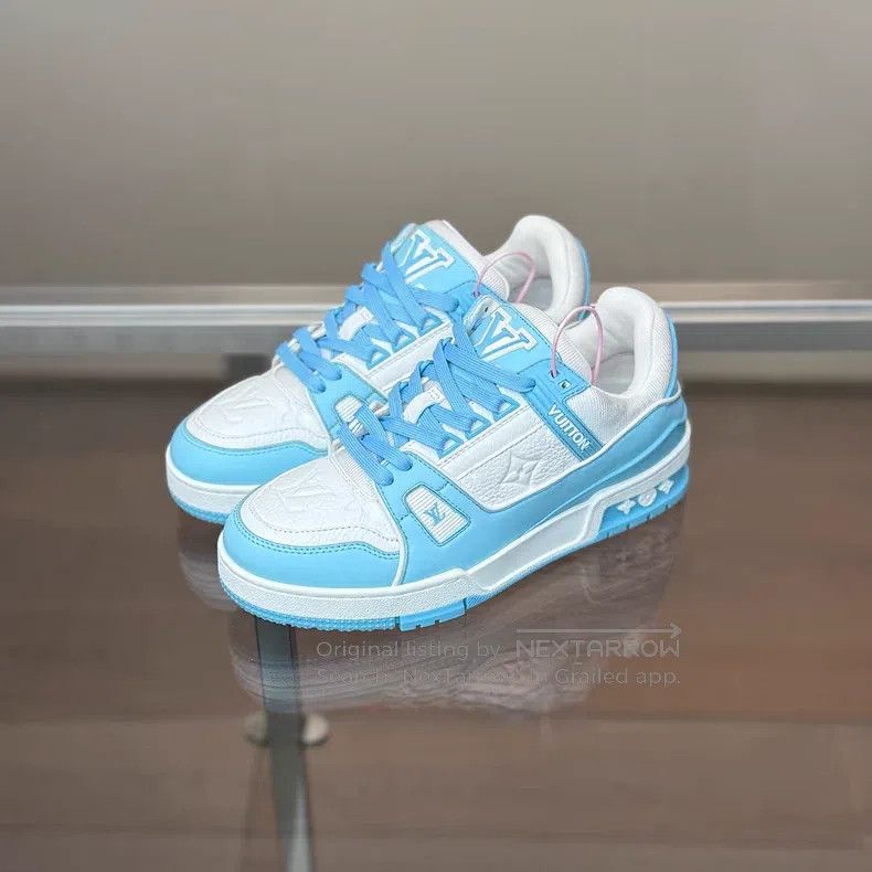 Louis Vuitton Louis Vuitton Trainer 24 Sky Blue shoes Size US 5 / EU 37 - 1 Thumbnail