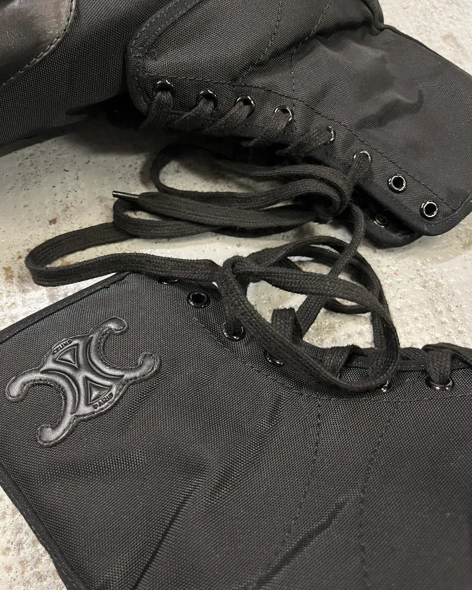 Celine Celine Black Nylon Lug Sole Boots Size US 7 / EU 40 - 5 Thumbnail