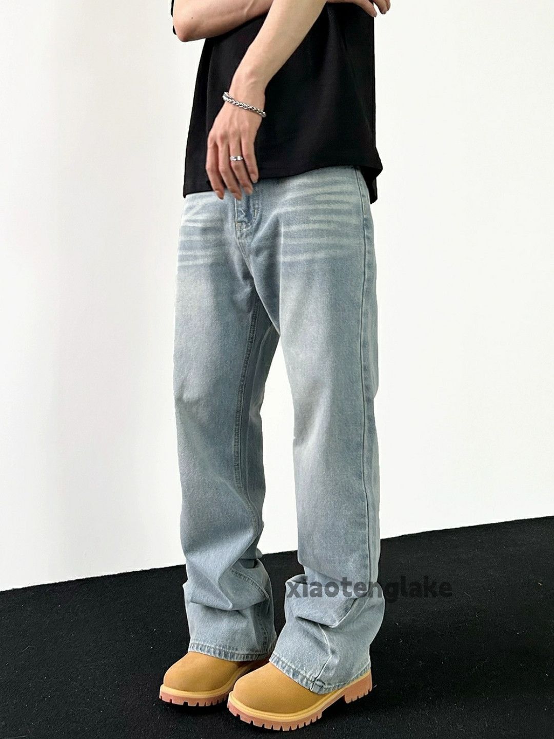 Designer Unisex utility punk hiphop yuppie loose baggy jeans Size US 28 / EU 44 - 7 Thumbnail