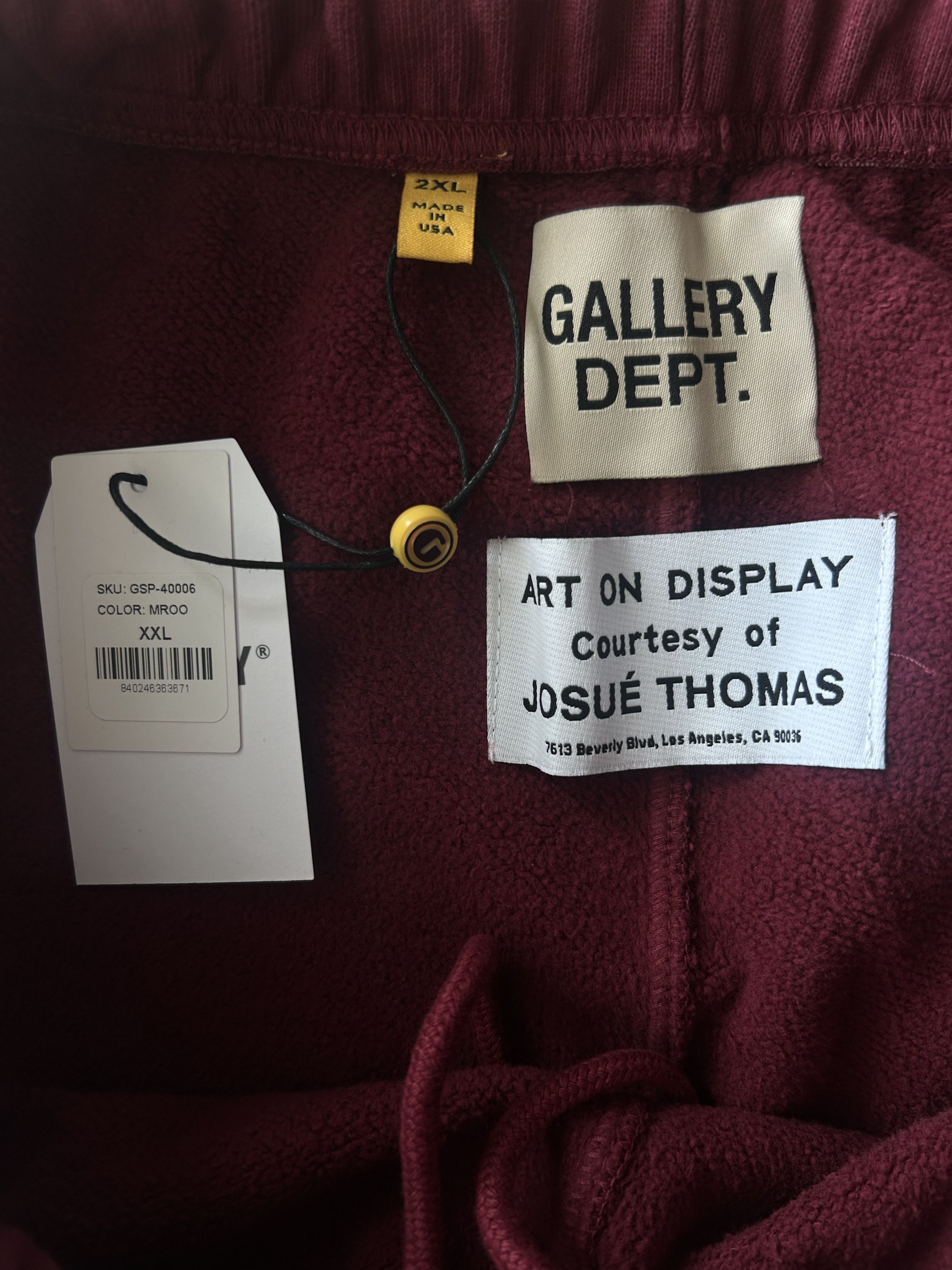 Gallery Dept. Gallery Dept Red & White Gym Logo Sweatpants Size US 30 / EU 46 - 3 Thumbnail