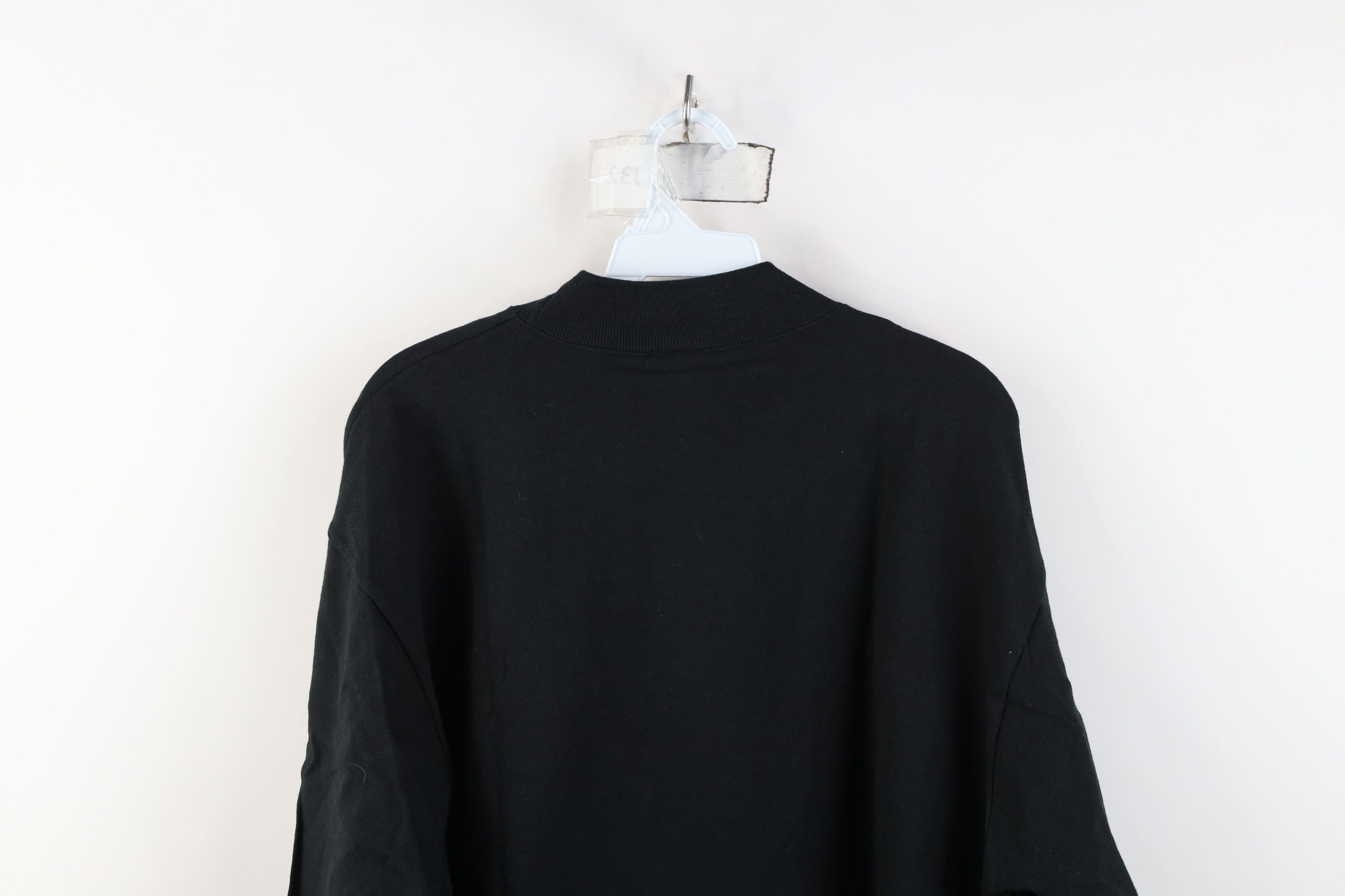 Vintage Vintage 90s Streetwear Cotton Mock Neck T-Shirt Black USA Size US L / EU 52-54 / 3 - 8 Thumbnail