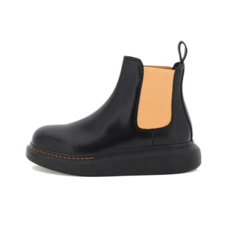 Alexander McQueen o1y0225 Ankle Boots in Black & Beige Size US 5 / IT 35 - 5 Thumbnail
