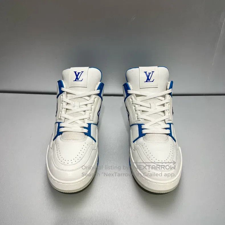 Louis Vuitton Louis Vuitton White and blue Trainer board shoes Size US 8.5 / EU 41-42 - 2 Thumbnail