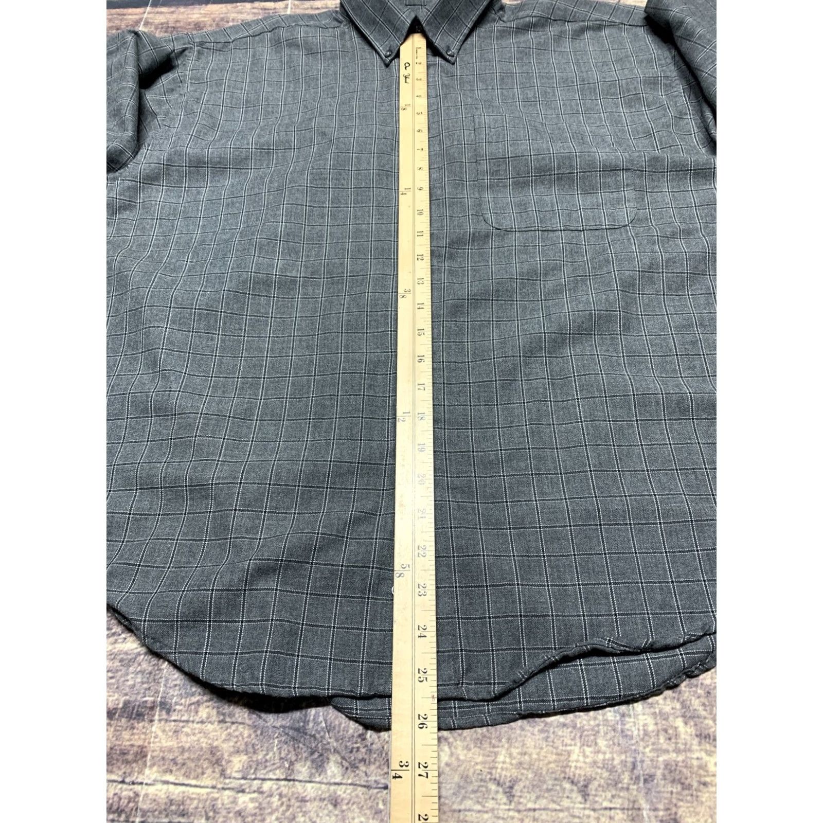 Vintage MunsingWear Shirt Mens Large Gray Plaid Long Sleeve Button-Down 1 Pocket Size US L / EU 52-54 / 3 - 7 Thumbnail
