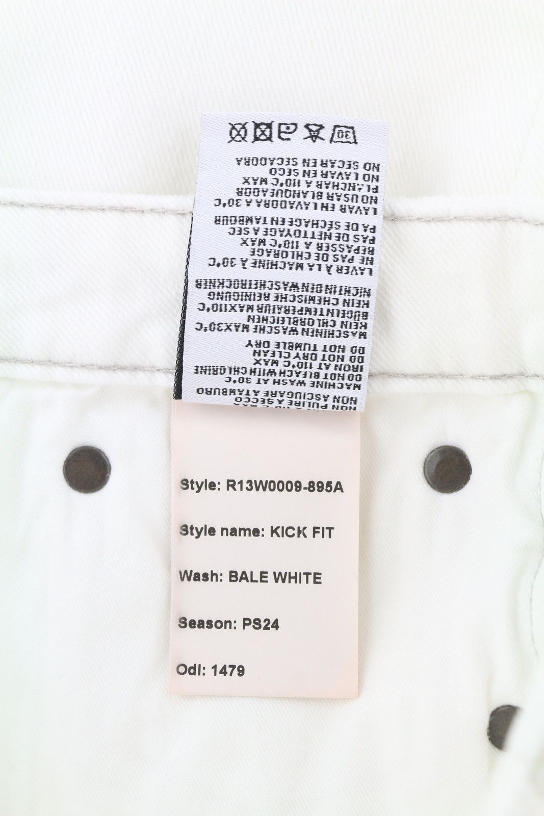 R13 KICK FIT 26 Bale White Flared Cropped Denim Jeans 86193 Size 26" / US 2 / IT 38 - 9 Thumbnail