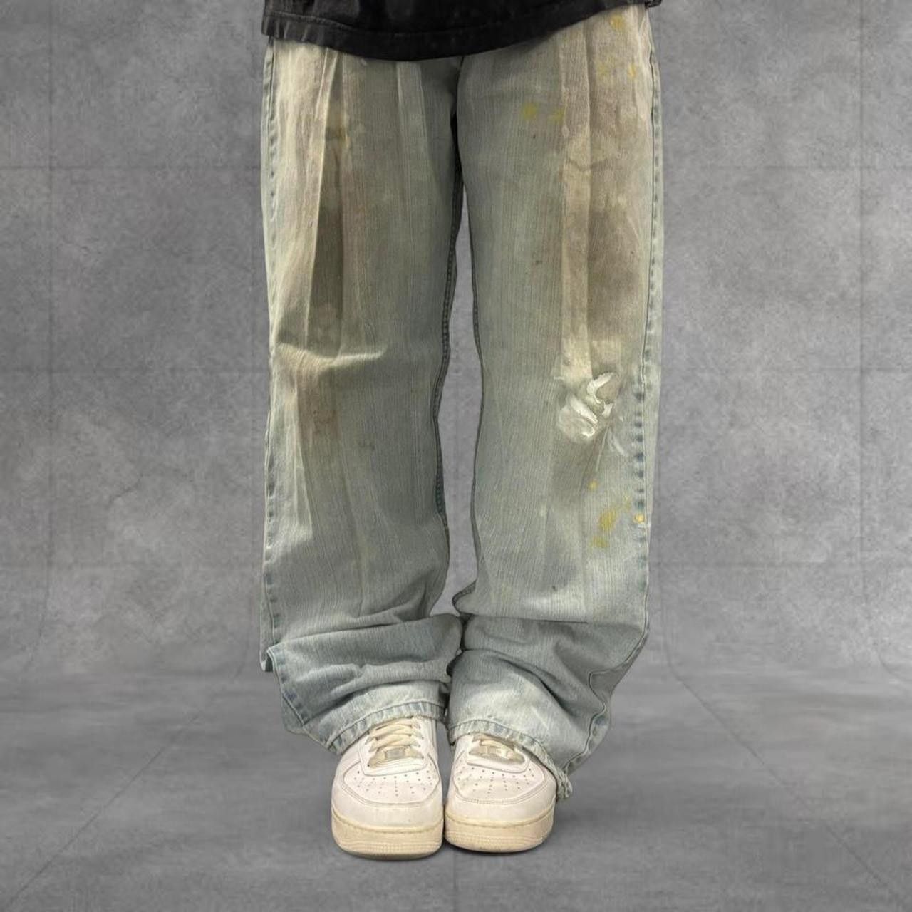 Vintage Crazy Vintage Y2K 2000s Grunge Baggy Wideleg Light Blue Wash Skater Denim Jeans! Size US 36 / EU 52 - 1 Thumbnail