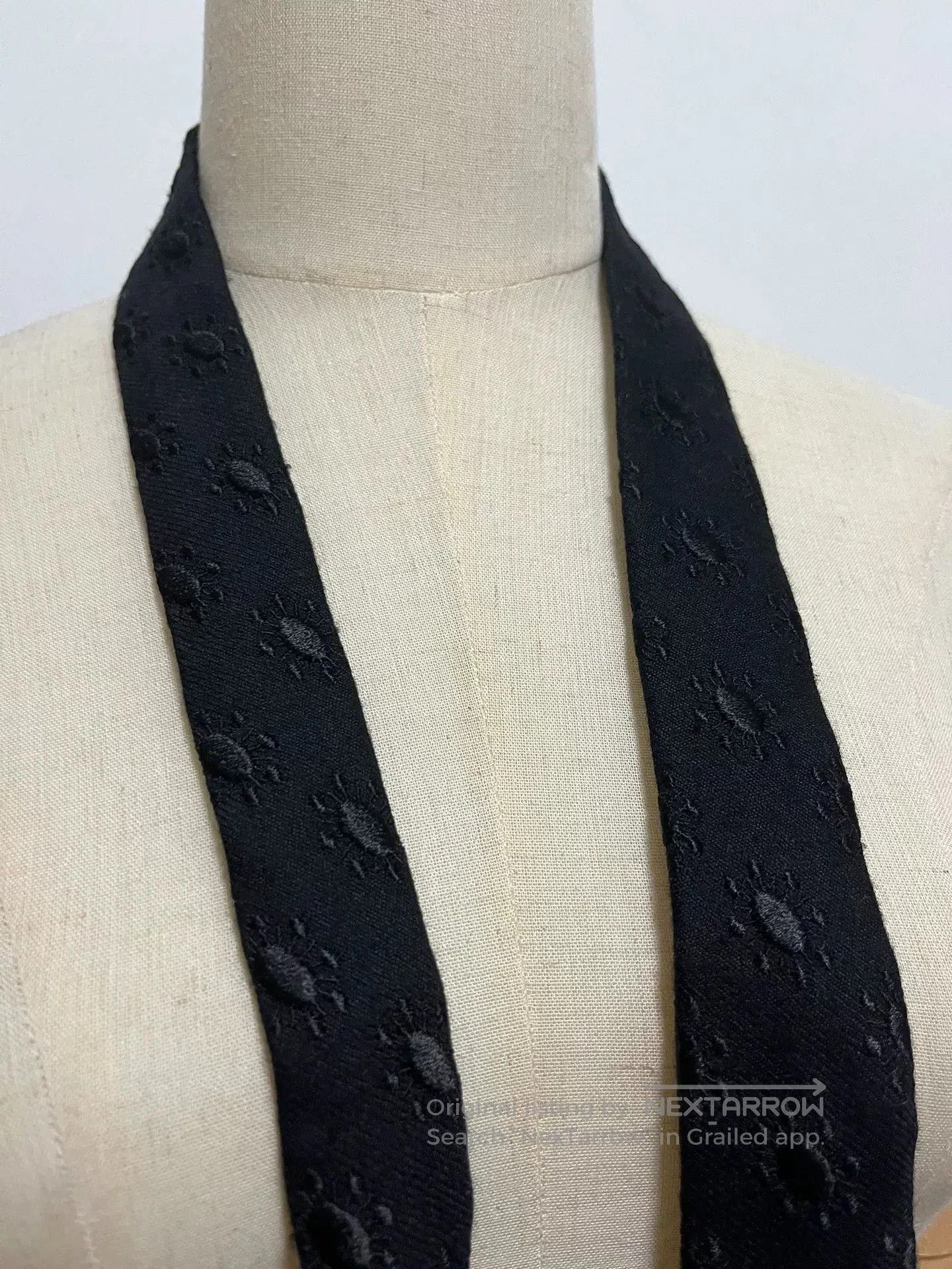 Ann Demeulemeester Ann Demeulemeester Embroidered Tie. Size ONE SIZE - 2 Thumbnail