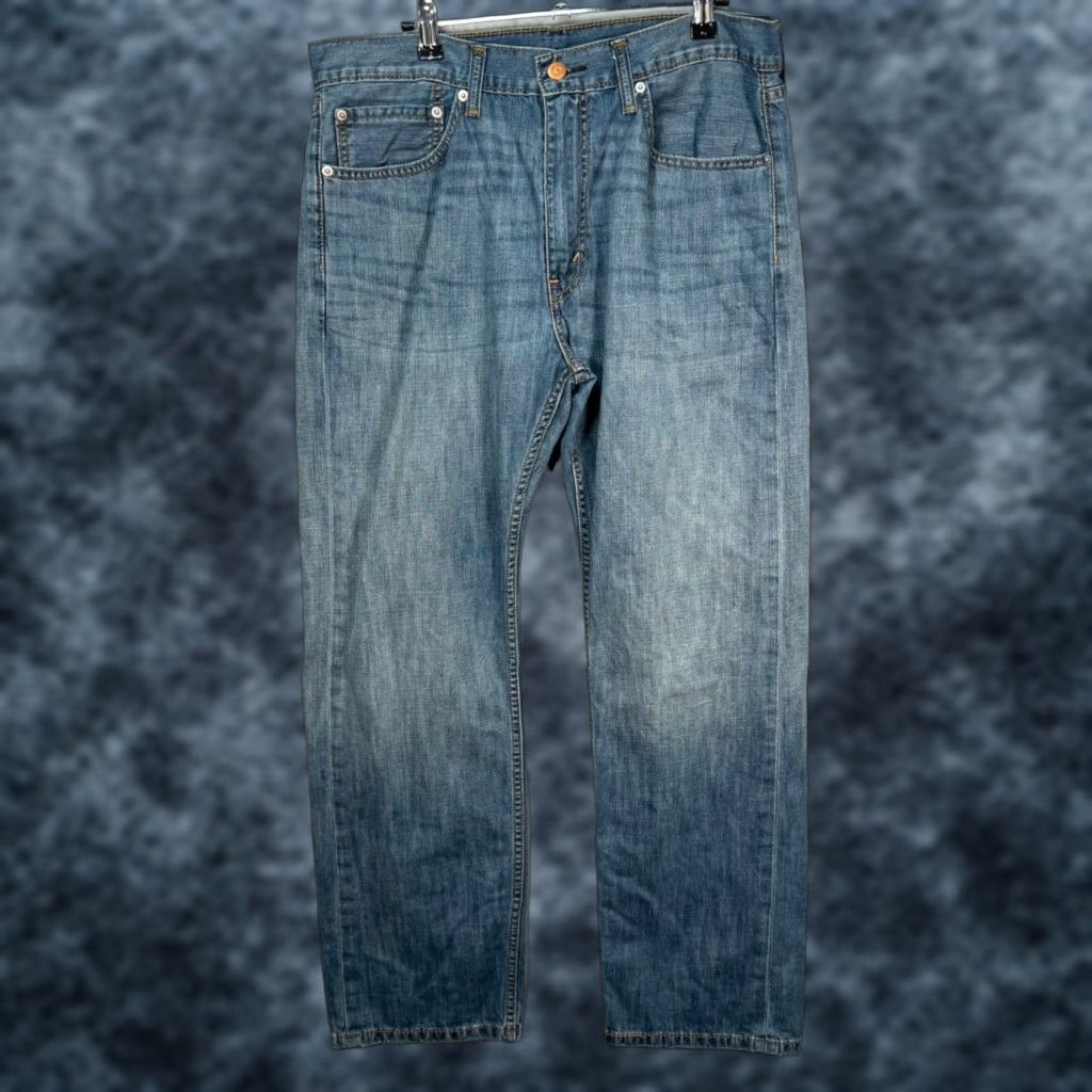 Levi's Levi's 505 Mens Size 34 x 30 Regular Fit Blue Jeans 100% Cotton Denim Regular Jeans Blue Mens Size US 34 / EU 50 - 1 Thumbnail