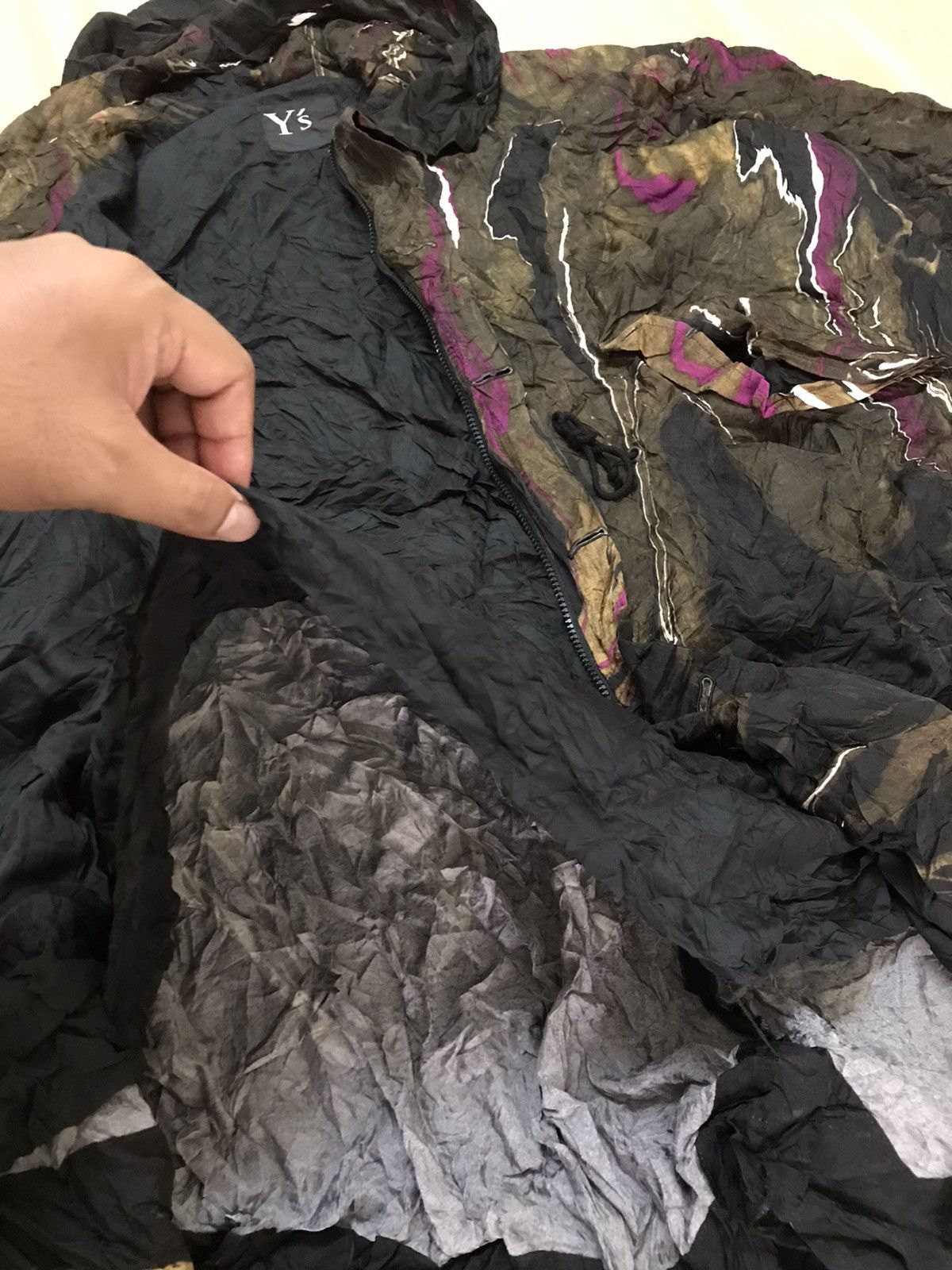 Japanese Brand × Y's × Yohji Yamamoto Y's Yohji Yamamoto Suminagashi Marble Pattern Light Jacket Size US M / EU 48-50 / 2 - 19 Thumbnail