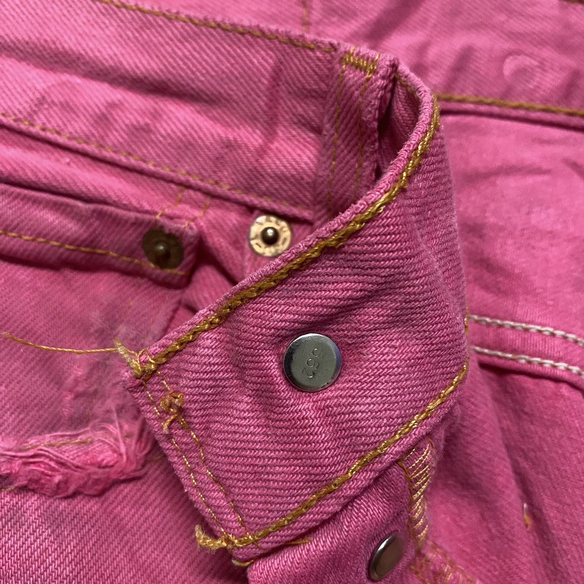 Levi's Vintage Levis 501xx Pink Denim Jeans Size US 32 / EU 48 - 21 Thumbnail