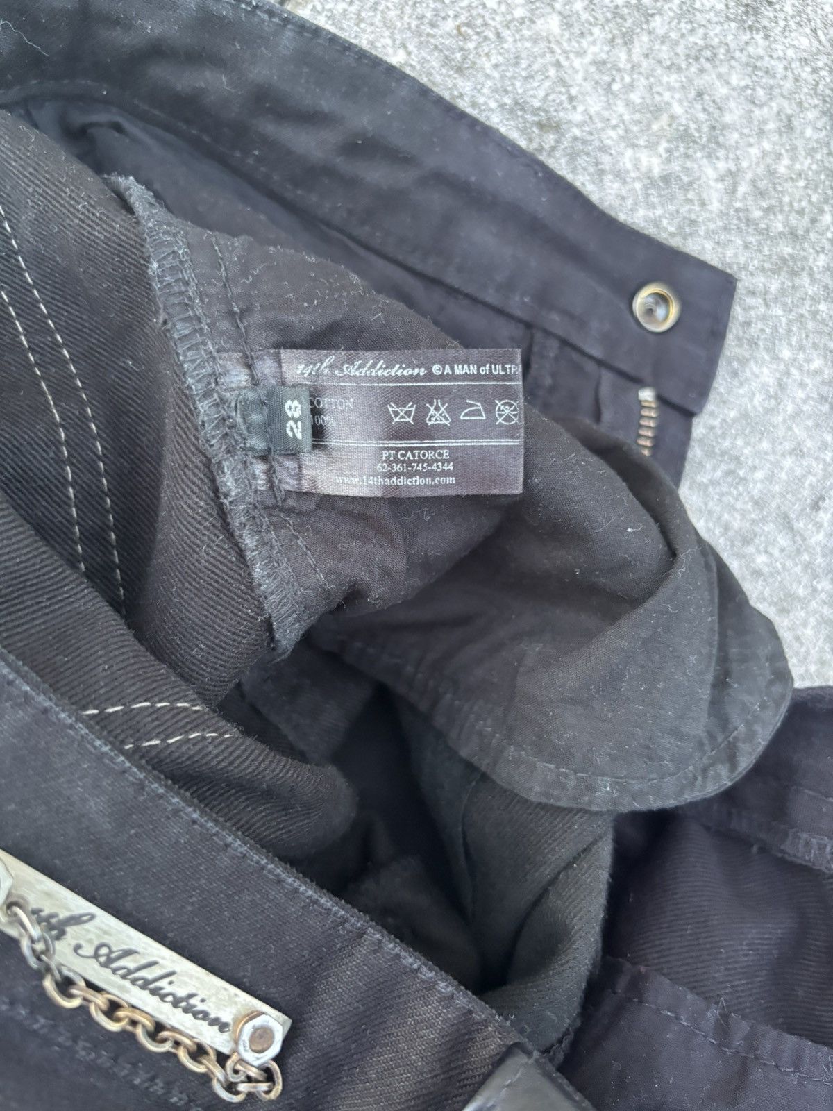 14th Addiction 14th Addiction leather hybrid waxed flared jeans Size US 28 / EU 44 - 12 Thumbnail