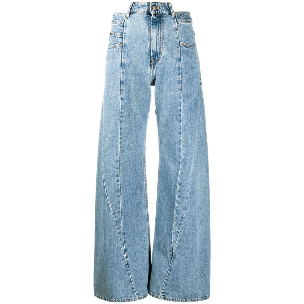 Maison Margiela Maison Margiela BLUE Denim - Wide-Leg Jeans Size 26" / US 2 / IT 38 - 1 Thumbnail