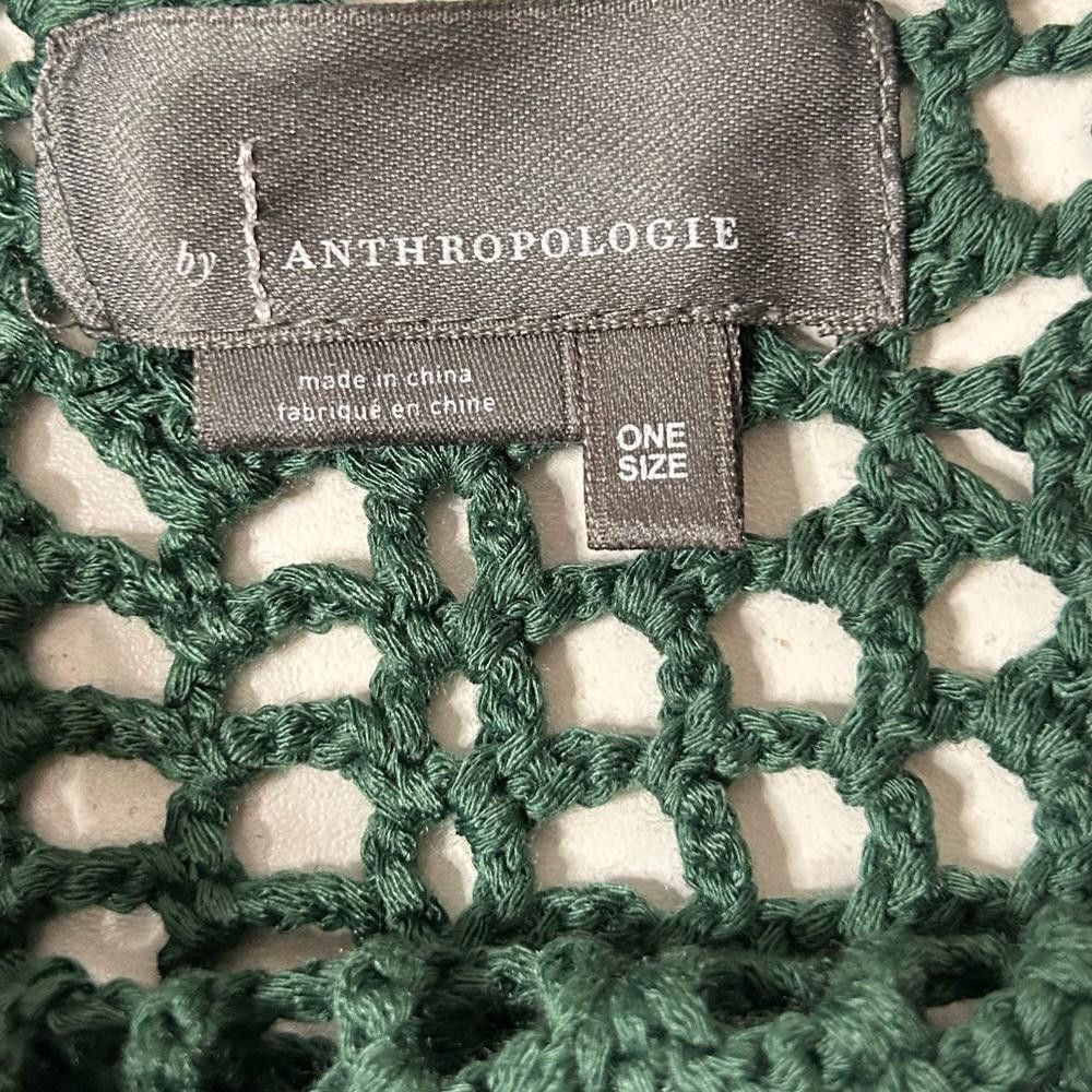 Designer Anthropologie l Shoulder Tie Crochet Vest OS Size ONE SIZE - 7 Thumbnail
