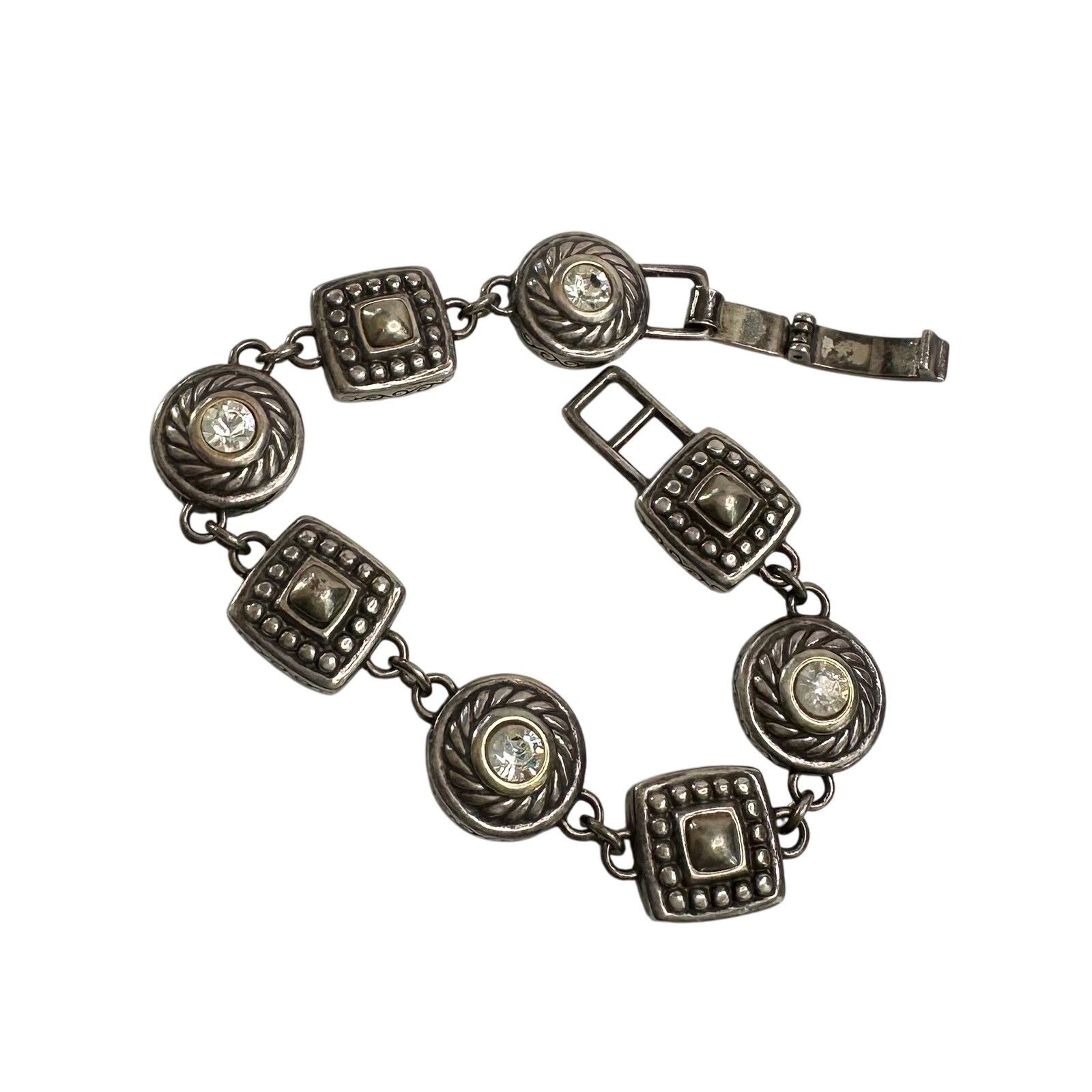 Brighton Brighton Heiress Crystal Link Bracelet, Hearts on Back Side Size ONE SIZE - 17 Thumbnail