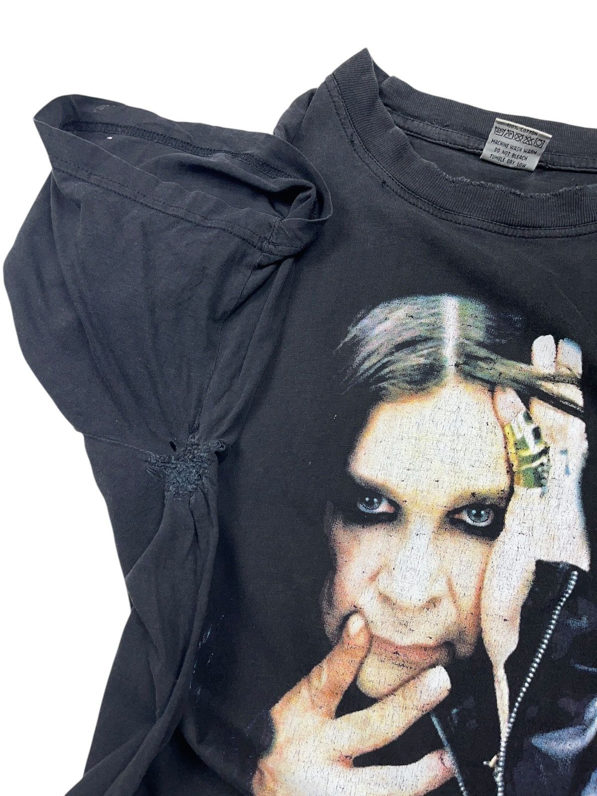Band Tees Vintage 90s Distressed Ozzy Osbourne T-shirt Size US XXL / EU 58 / 5 - 6 Thumbnail