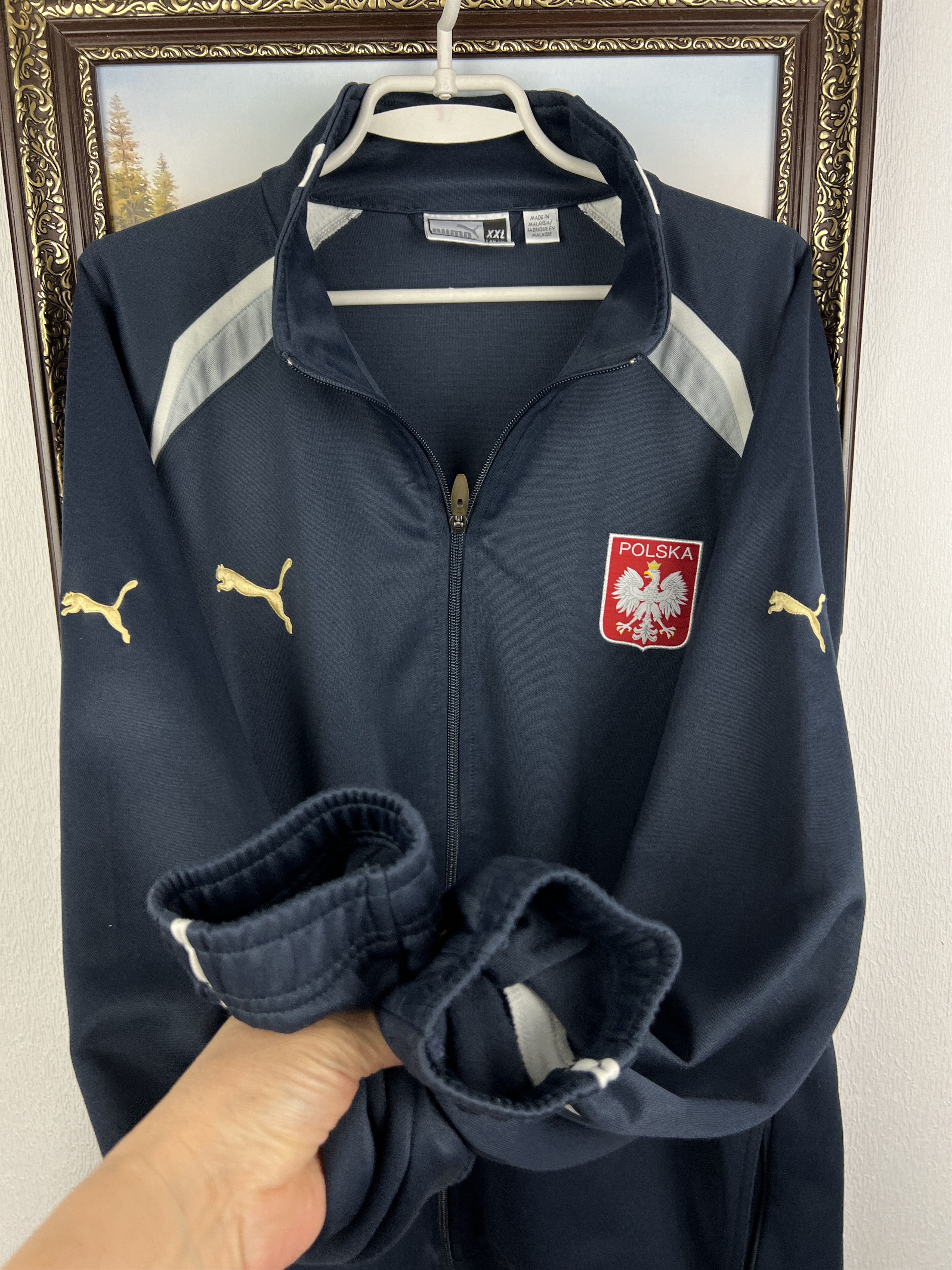 Puma Poland Football Jacket Soccer Track Top National Team Size US XXL / EU 58 / 5 - 8 Thumbnail