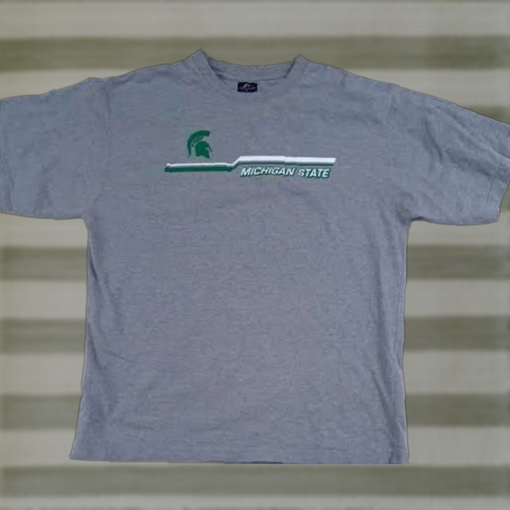 Pro Player VINTAGE Nike Pro Player T-Shirt XL Gray Michigan State Spartans University Men Short Sleeve Size US XL / EU 56 / 4 - 1 Thumbnail