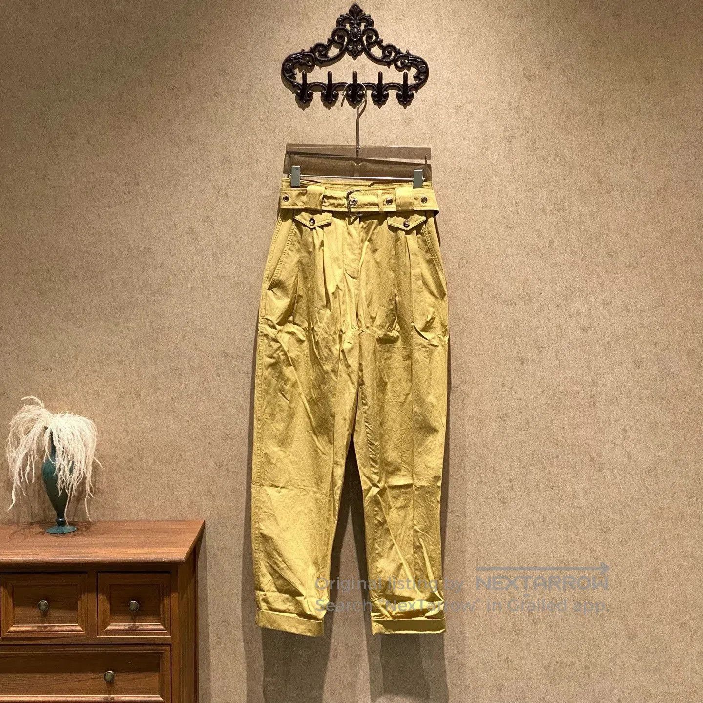 Louis Vuitton Louis Vuitton Monogram Belted Pants. Size 35" - 2 Thumbnail