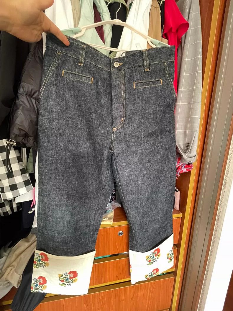 Loewe LOEWE Embroidered cowboy fisherman's pants with leg wrappi Size 26" / US 2 / IT 38 - 1 Thumbnail