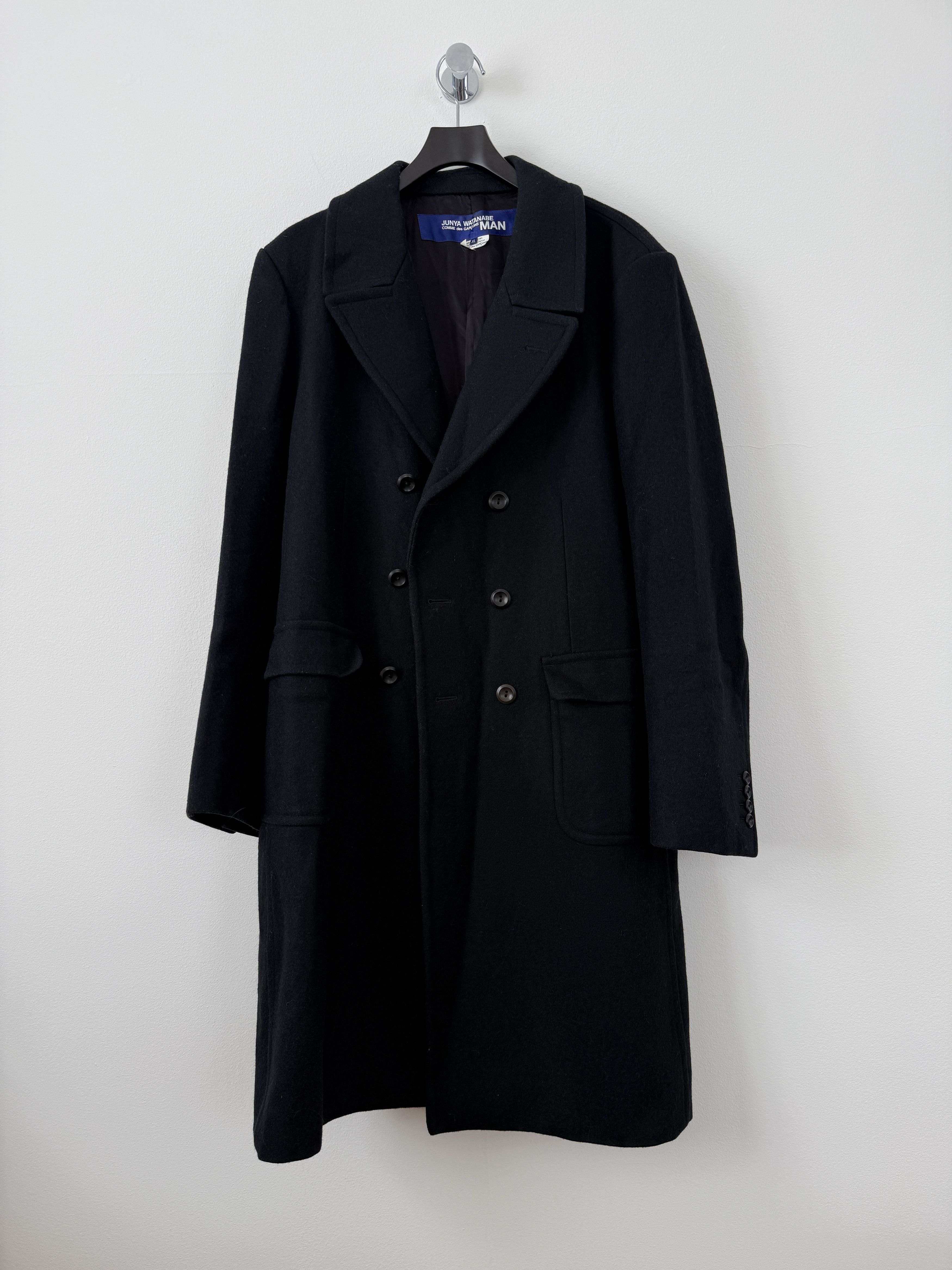 Junya Watanabe Comme Des Garcons MAN Wool Double Breasted Overcoat Size US XL / EU 56 / 4 - 2 Thumbnail