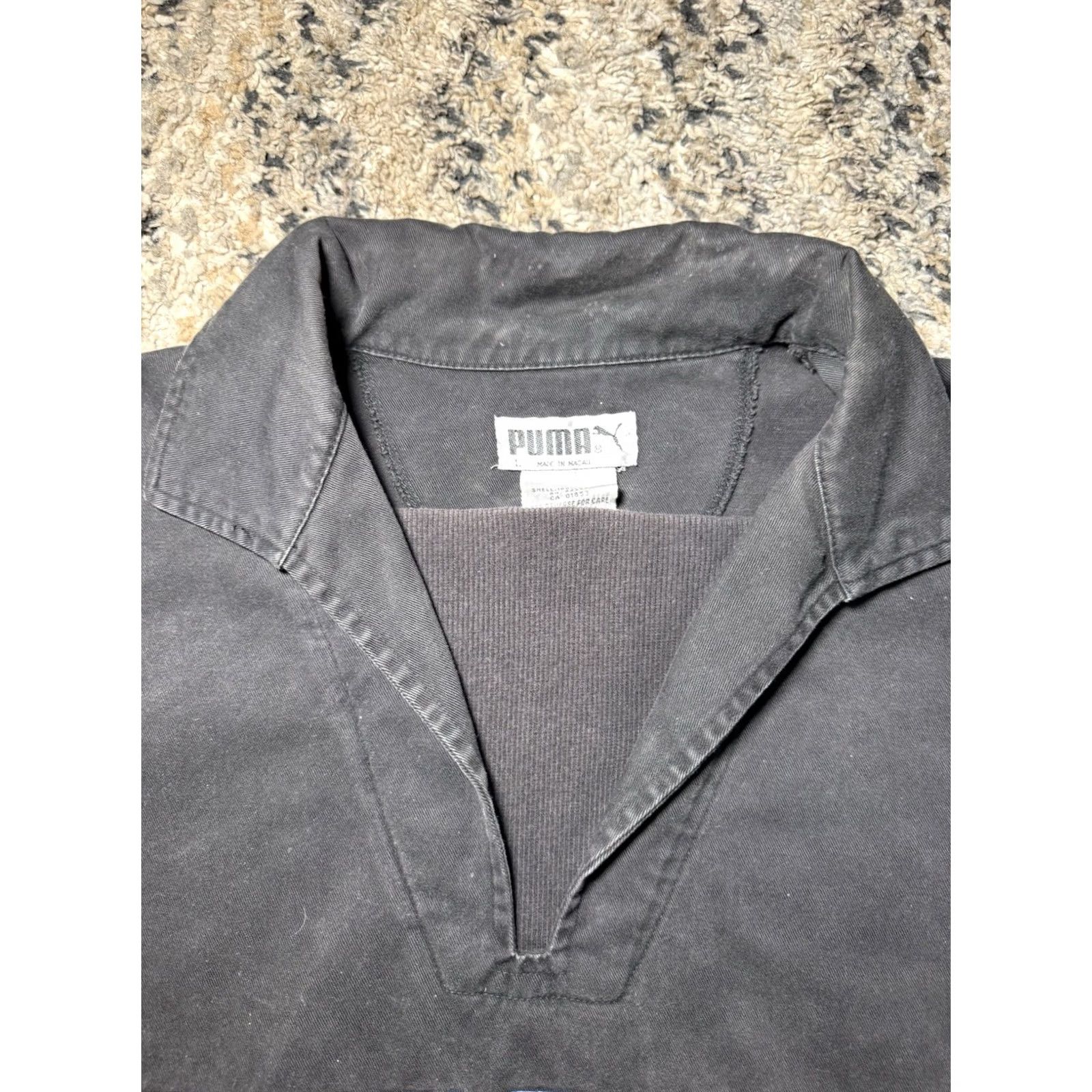 Puma VINTAGE Puma Jacket Mens Large Black Blue Coach Pullover Cotton Windbreaker 90s Size US L / EU 52-54 / 3 - 5 Thumbnail