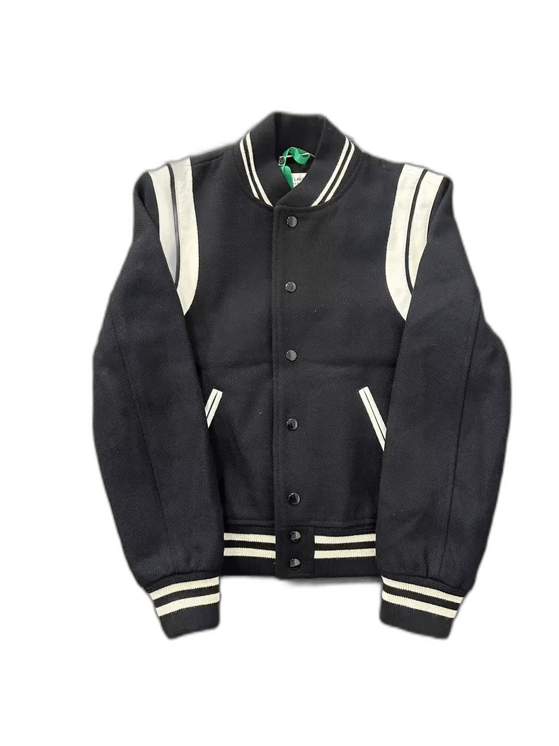 YSL Black and White Varsity Jacket