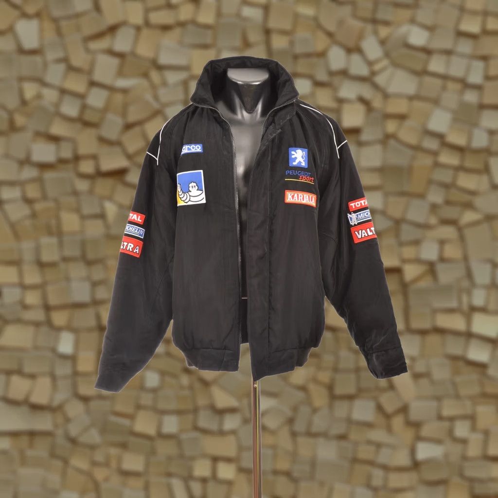 Vintage World Rally Car Peugeot Sport Vintage Racing Jacket XL Men Black Bomber Jacket Size US XL / EU 56 / 4 - 1 Thumbnail