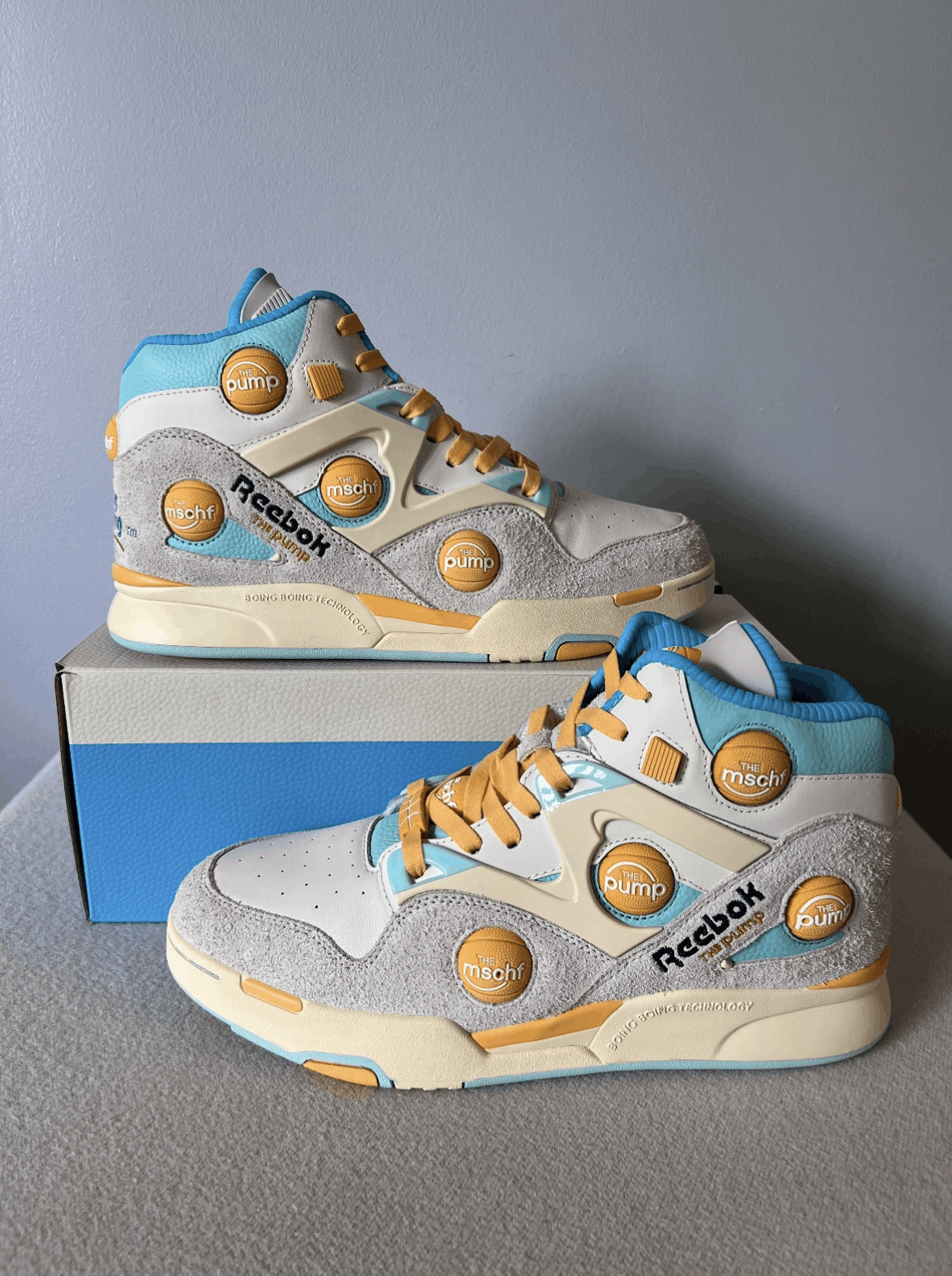 Reebok MSCHF Reebok Omni Zone IX in Yellow Blue Size US 10 / EU 43 - 2 Thumbnail