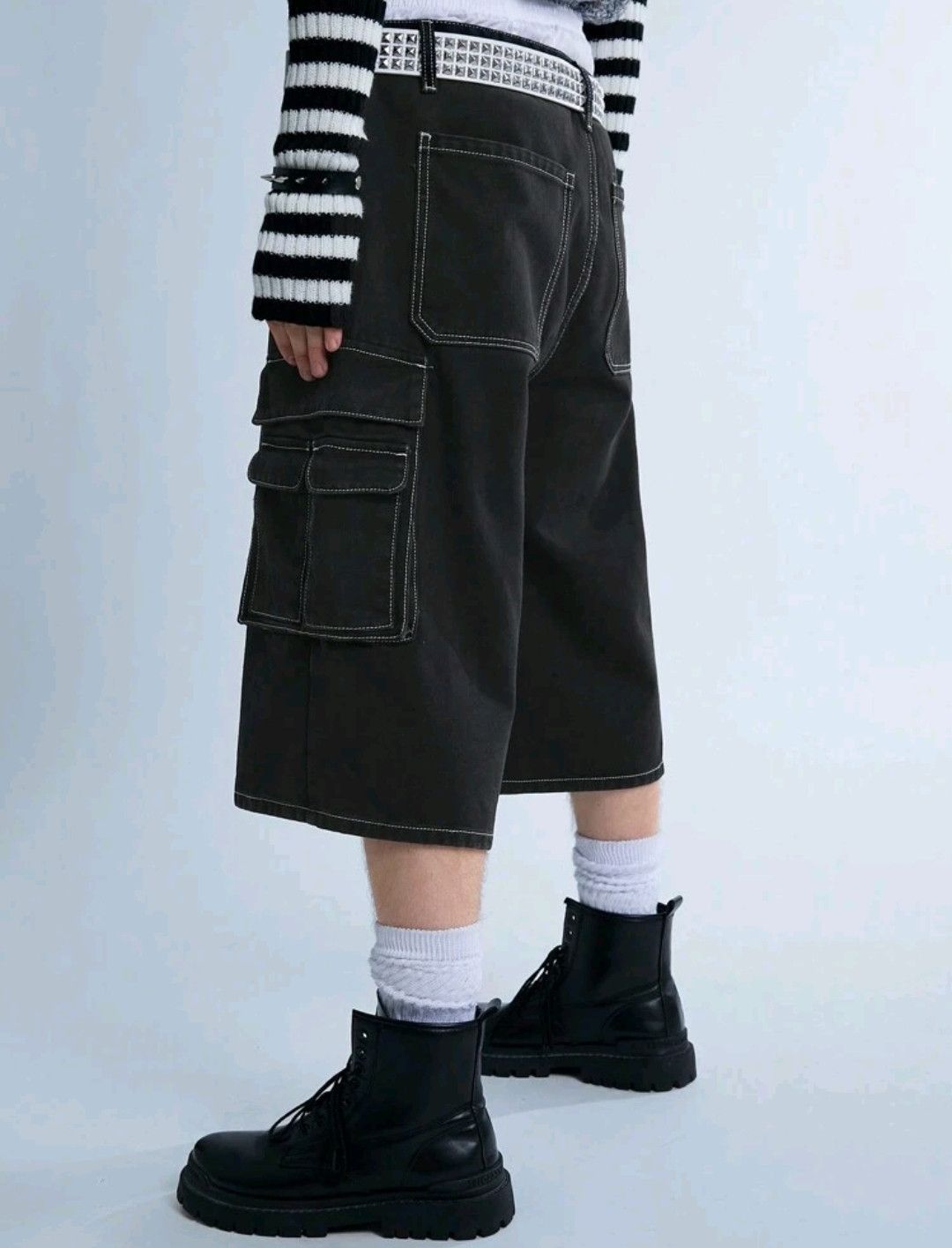 Japanese Brand × Vintage Pocket Denim Jorts Vintage Style Baggy Hip Hop Party Size US 34 / EU 50 - 2 Thumbnail