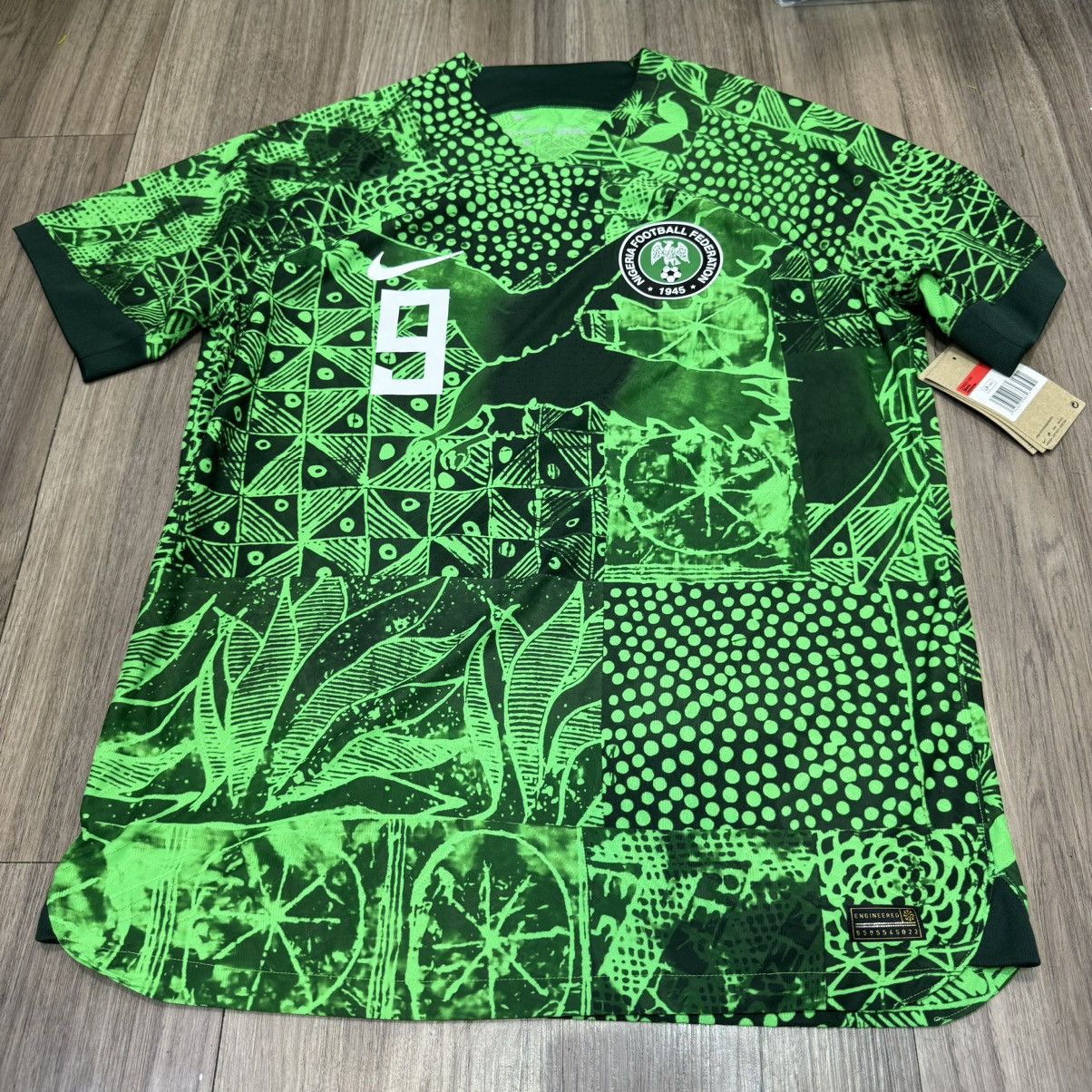 Nike Nigeria 22/23 player issue home shirt #9 Osimhen (Bnwt) Size US L / EU 52-54 / 3 - 1 Thumbnail