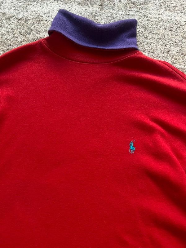 Polo Ralph Lauren OG Polo Ralph Lauren Sz M Vintage 90s Turleneck Rare Size US M / EU 48-50 / 2 - 2 Thumbnail