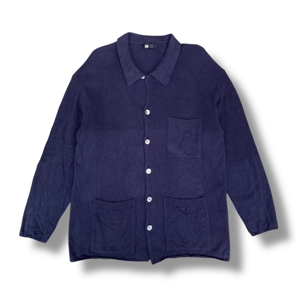Issey Miyake Vintage Issey Miyake Japanese Brand Indigo Knitwear. #F7 Size M / US 6-8 / IT 42-44 - 1 Thumbnail