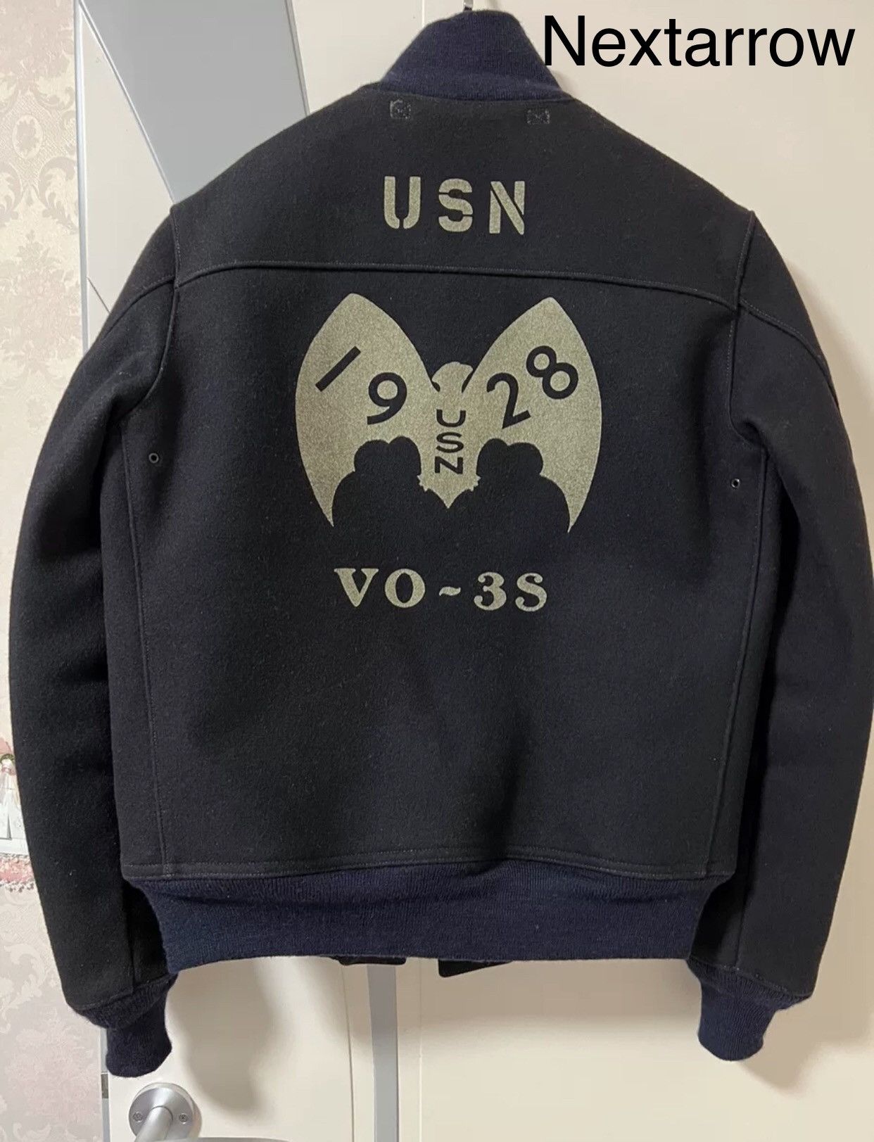 Freewheelers Freewheelers Black Bat Squadron A-1 Pure Wool Jacket Size US M / EU 48-50 / 2 - 2 Thumbnail