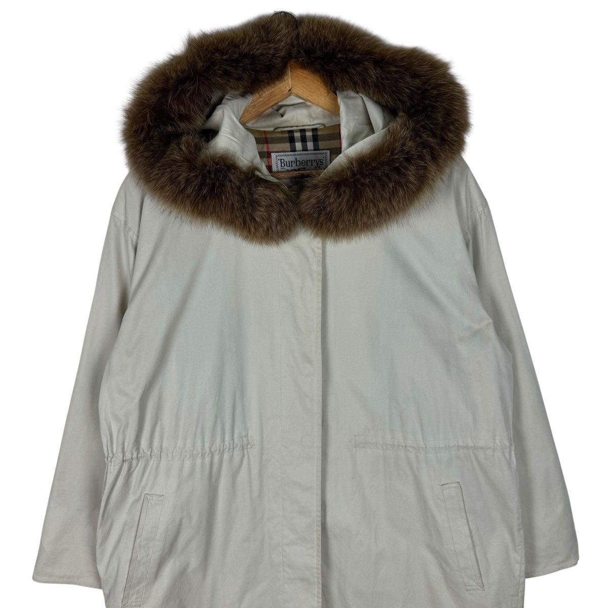 Burberry 🌟BURBERRY FUR HOODIE NOVA CHECK JACKET Size M / US 6-8 / IT 42-44 - 3 Thumbnail