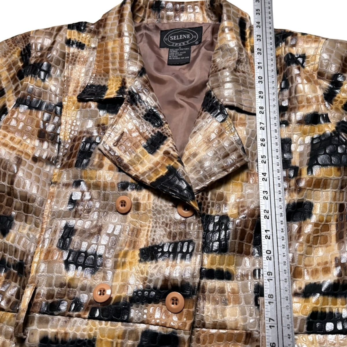 Other Selene Sport Faux Snakeskin Scale Long Sport Jacket Coat XL Size XL / US 12-14 / IT 48-50 - 5 Thumbnail