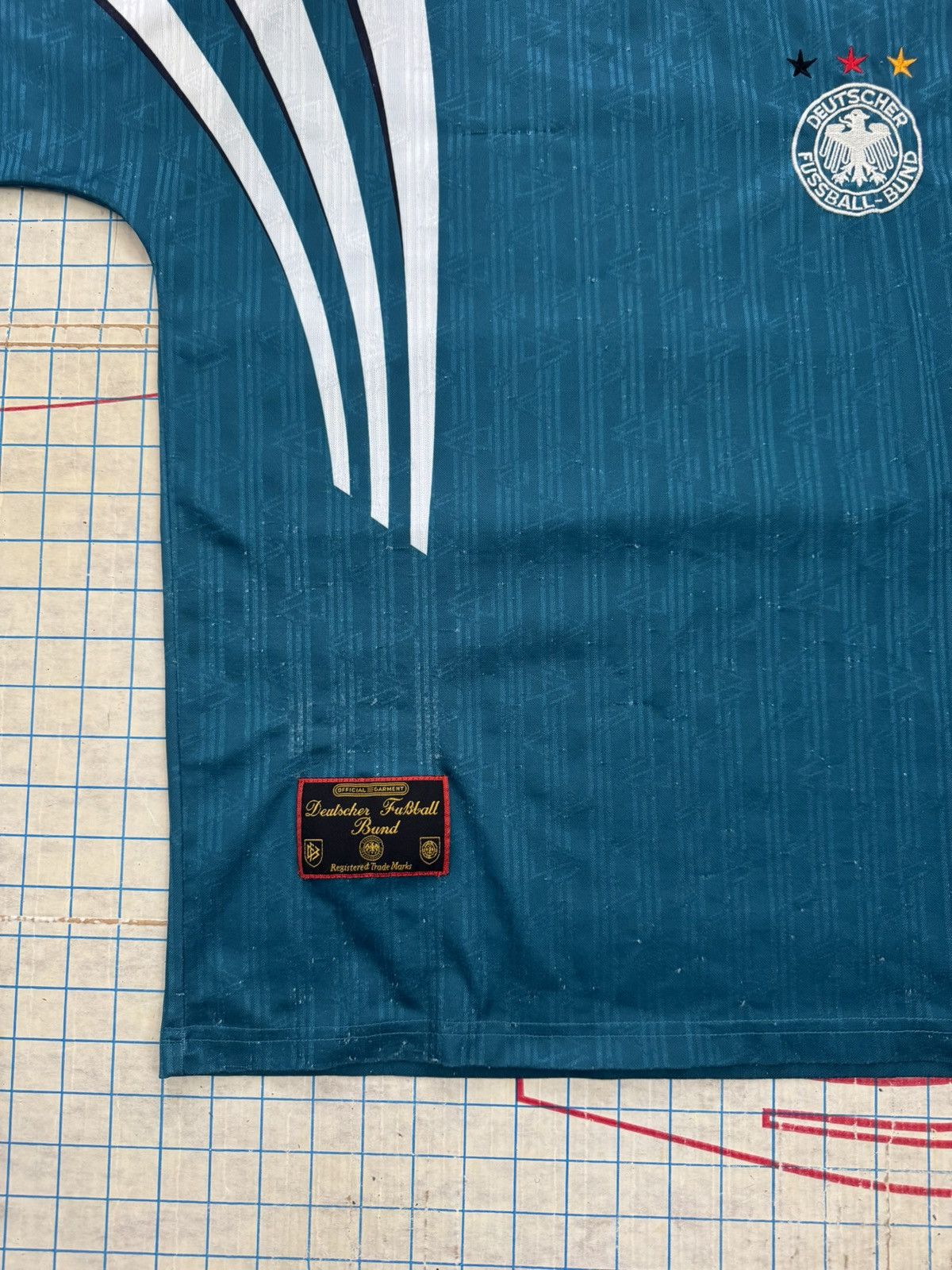 Adidas × Vintage Vintage 96 Adidas Germany Jersey Green Size Large Authentic Size US L / EU 52-54 / 3 - 3 Thumbnail