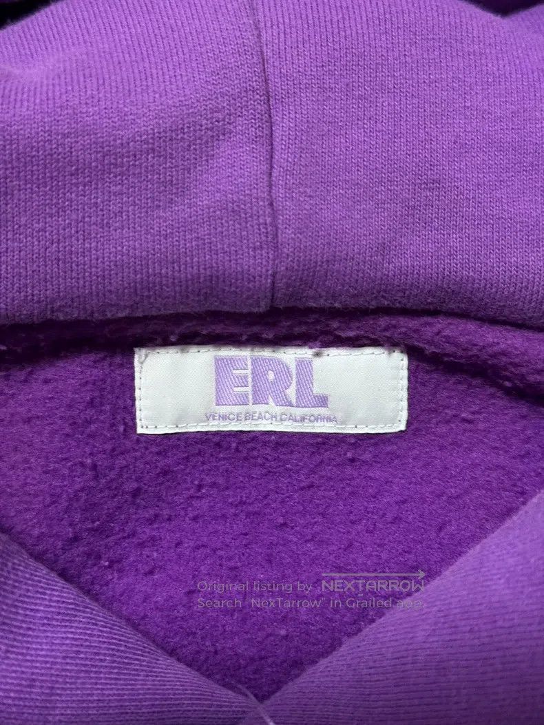 ERL ERL Venice Purple Daisy Letter Printed Hooded Sweatshirt, Size US XL / EU 56 / 4 - 3 Thumbnail