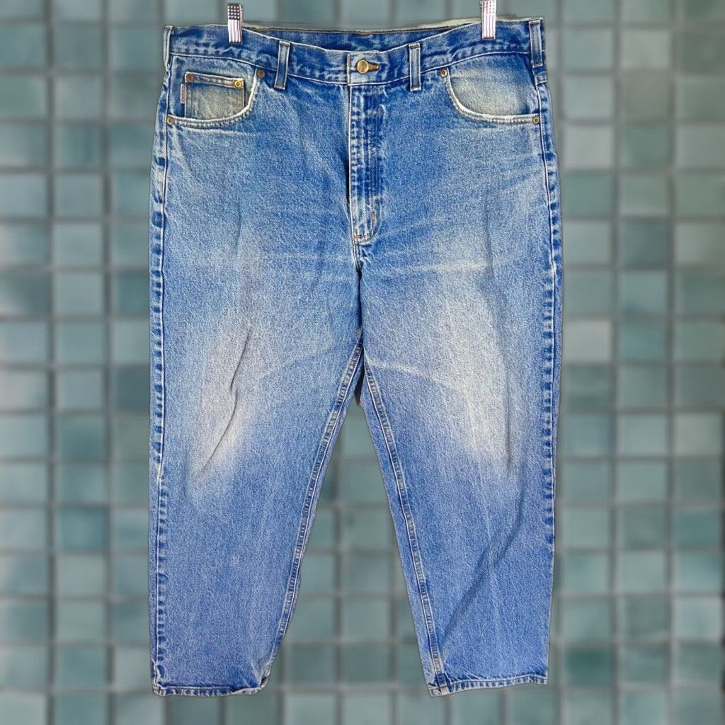 Carhartt Carhartt Pants Mens 40 Blue Relaxed Fit Dungaree Work Wear Outdoor 40x30 Size US 40 / EU 56 - 1 Thumbnail