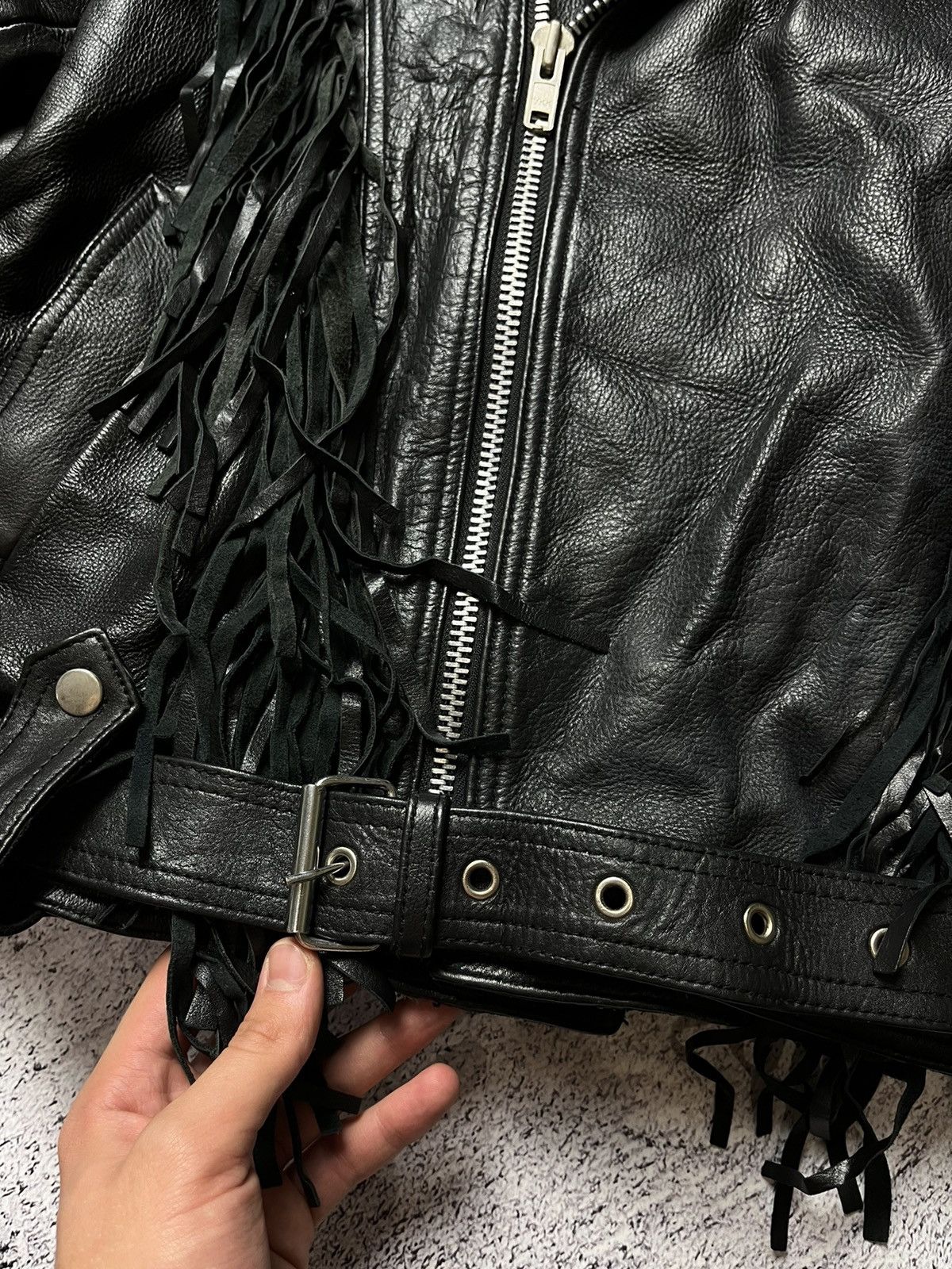 Vintage Vintage Avant Garde Y2k Black Leather Jacket Size US L / EU 52-54 / 3 - 10 Thumbnail